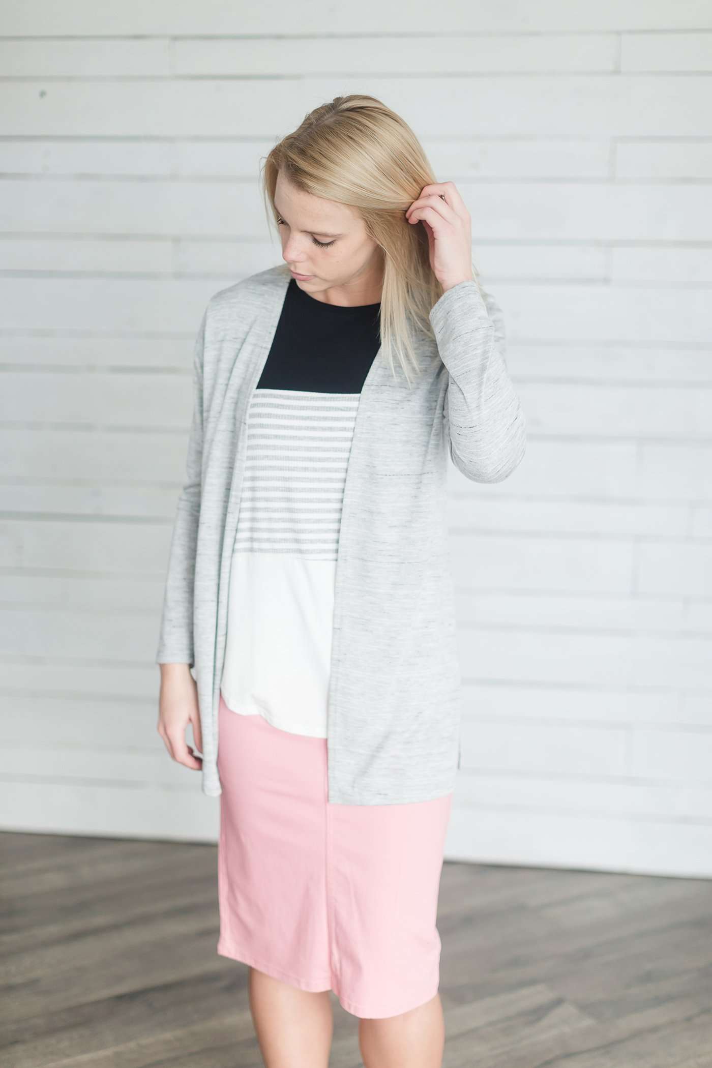 Split Hem Open Cardigan Layering Essentials