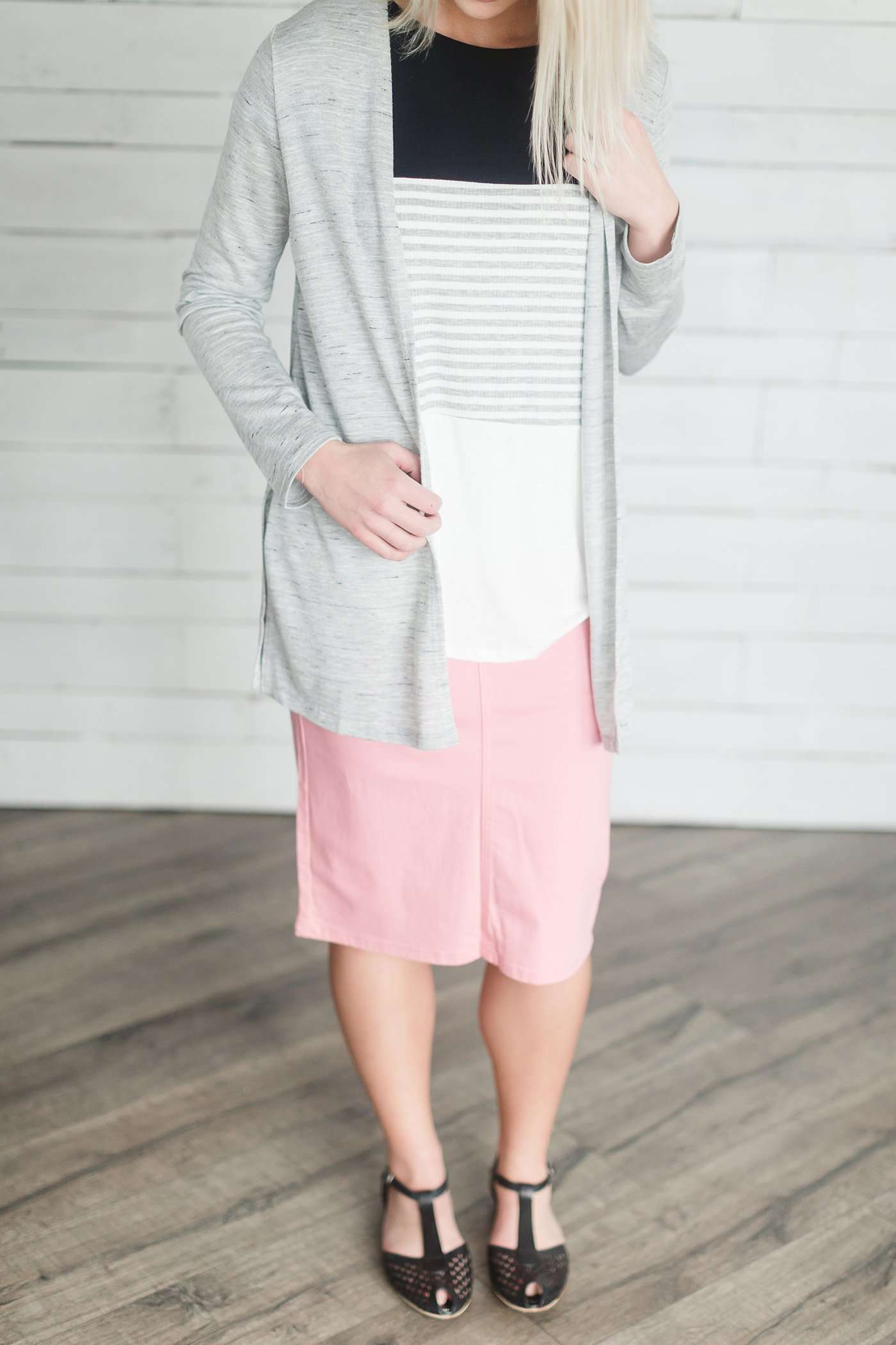 Split Hem Open Cardigan Layering Essentials
