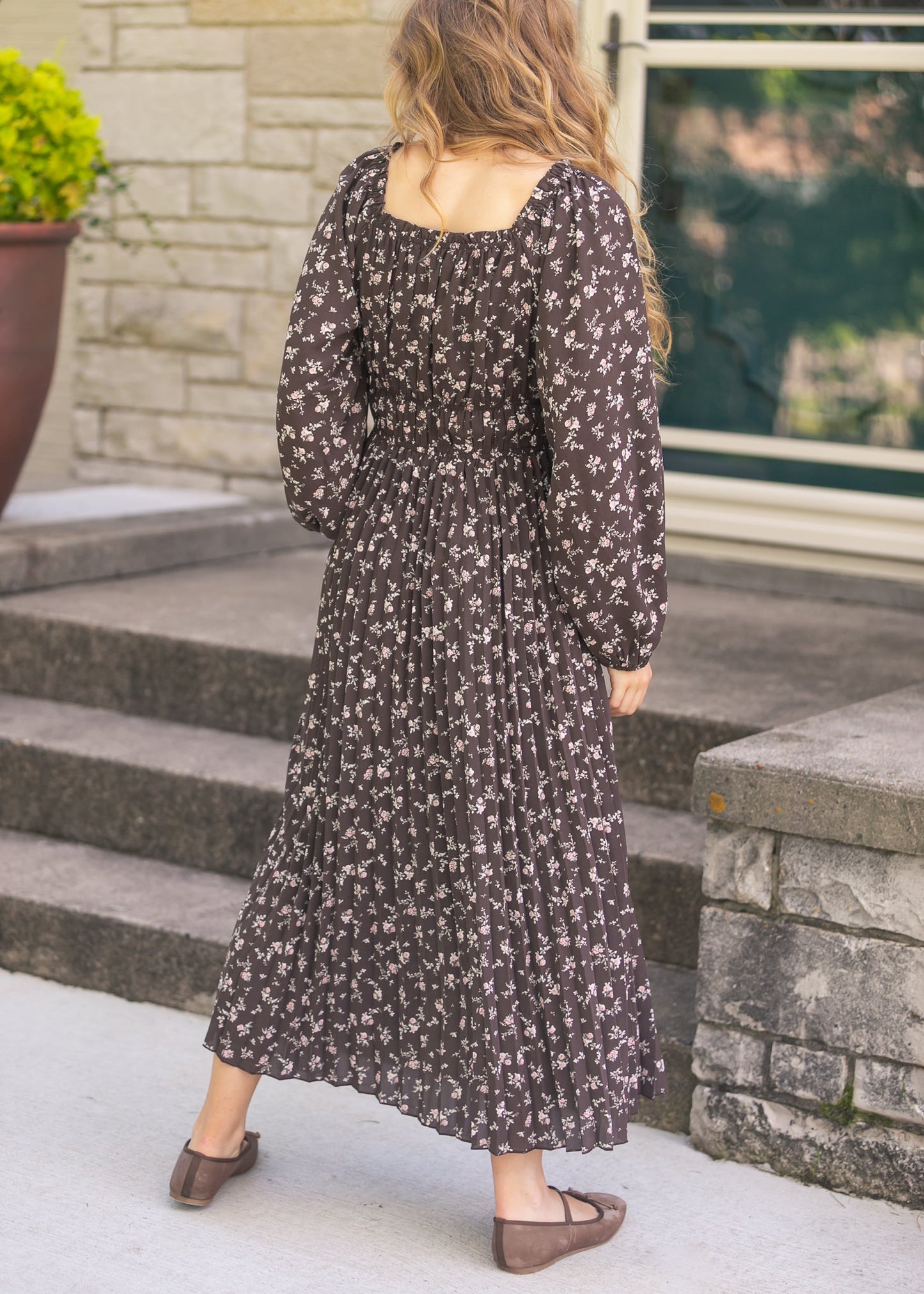 Square Neck Floral Maxi Dress FF Dresses