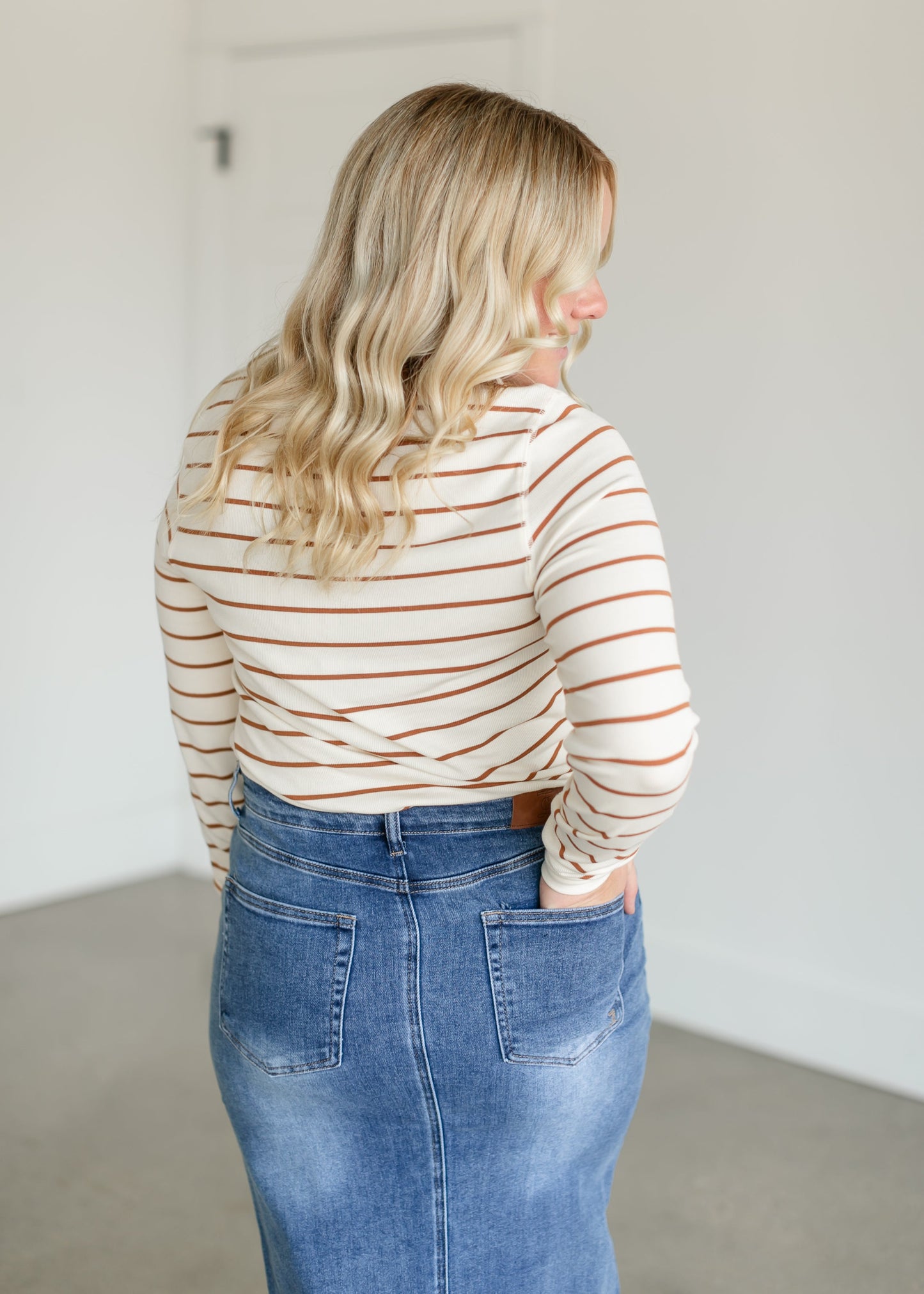 Stacy Knit Crewneck Top FF Tops