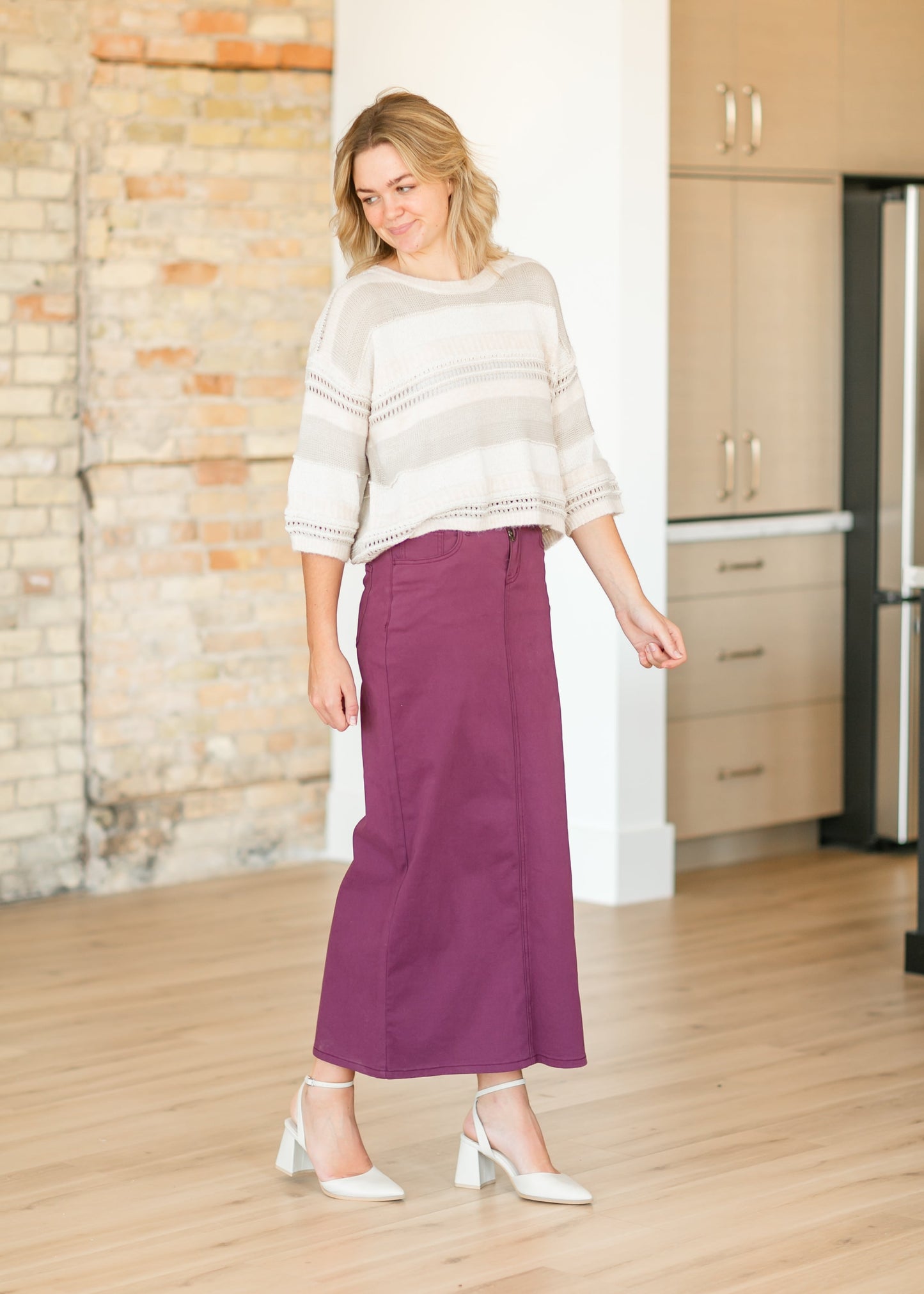 Stella Vintage Orchid Denim Maxi Skirt IC Skirts