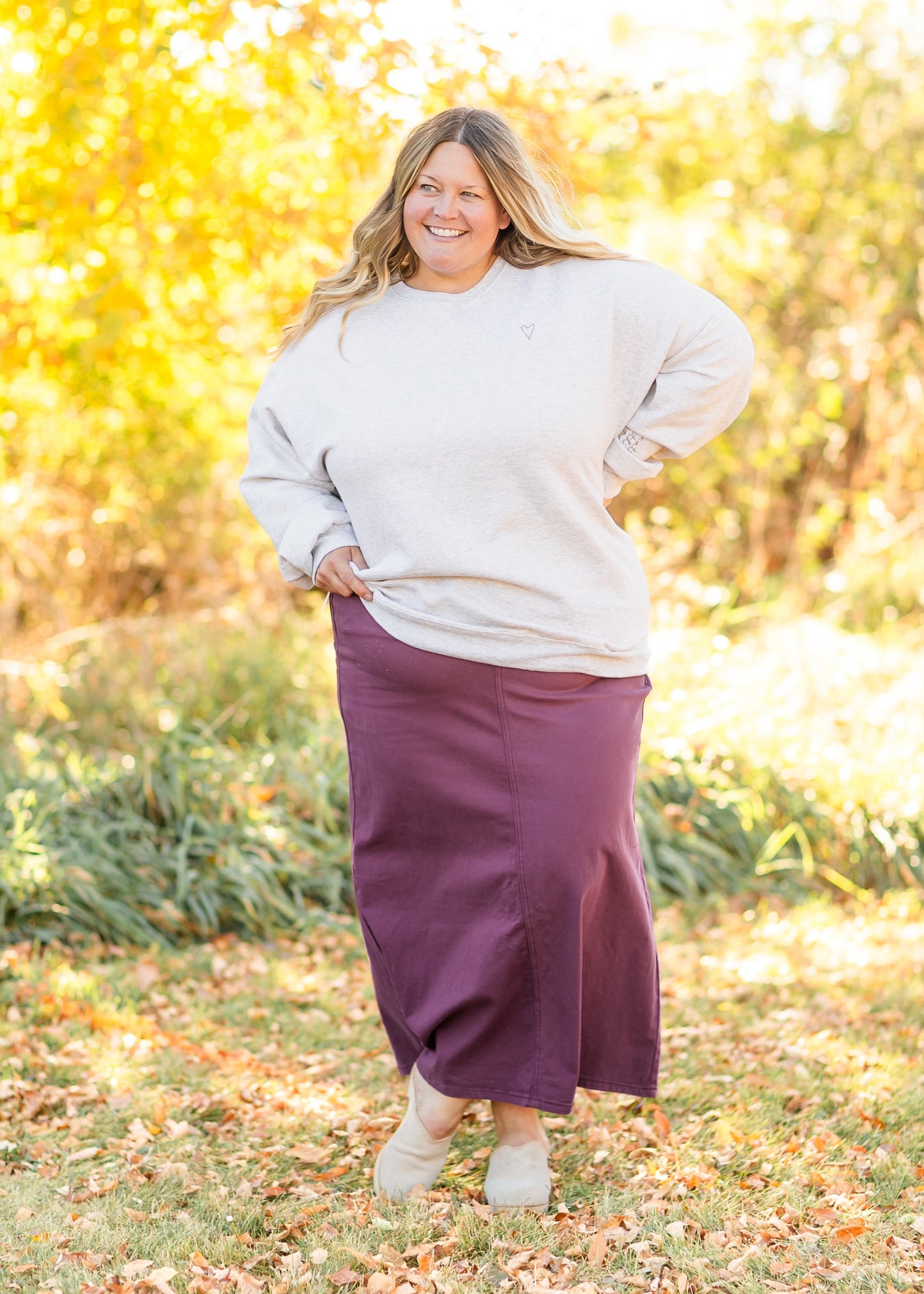 Stella Vintage Orchid Denim Maxi Skirt IC Skirts
