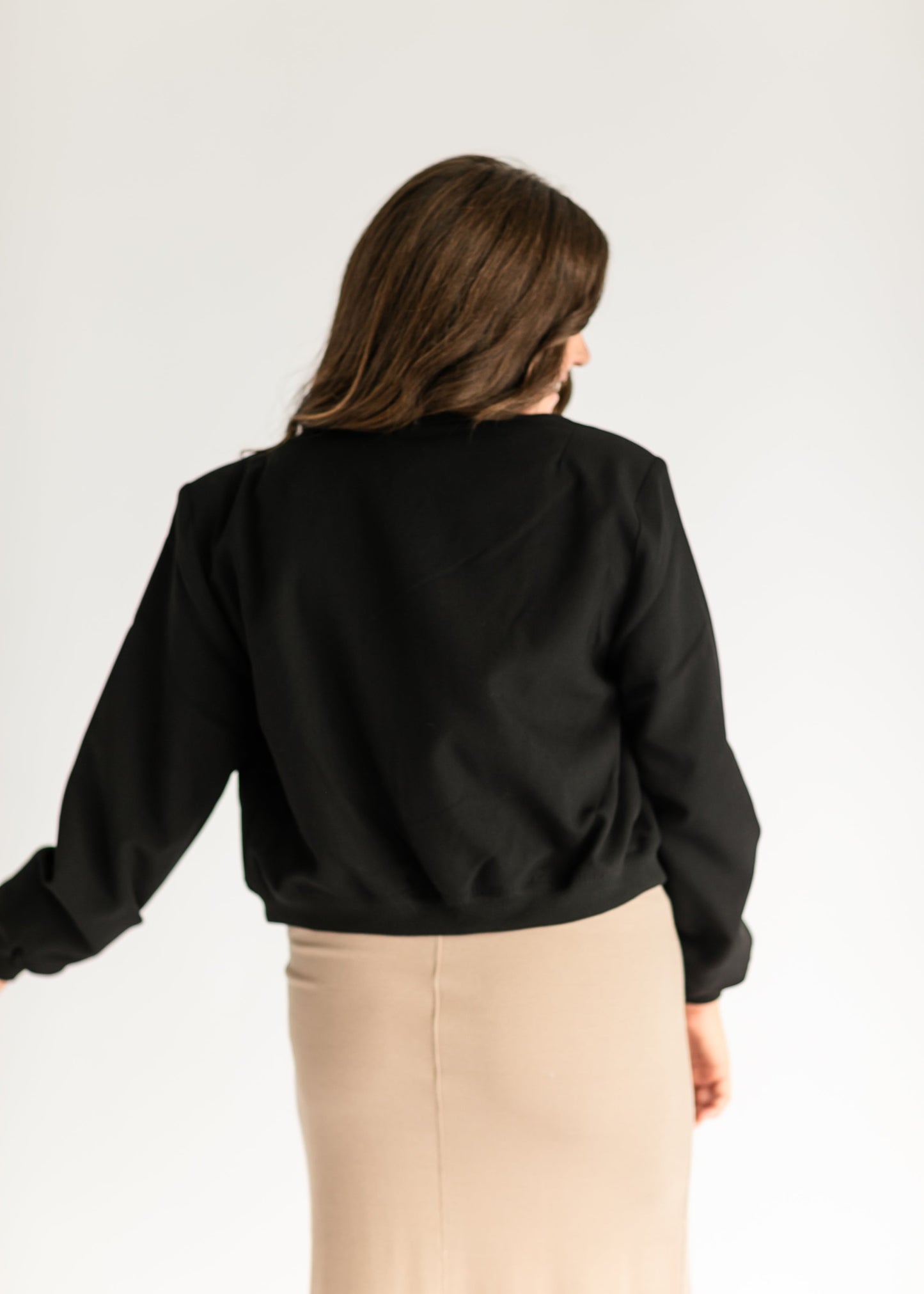 Steve Madden® Ardine Black Bomber Jacket FF Tops