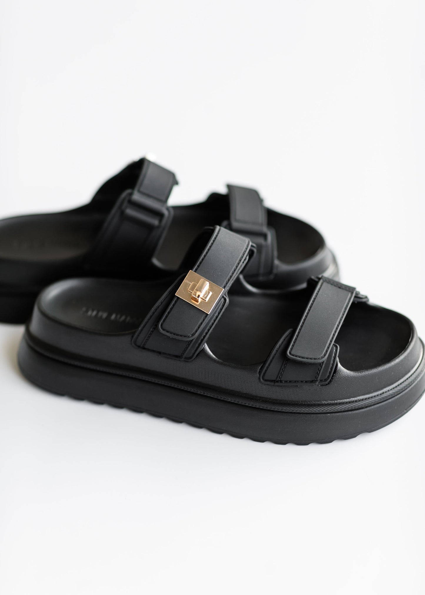 Steve Madden® Bigschmona Jelly Black Platform Slide Sandal Shoes