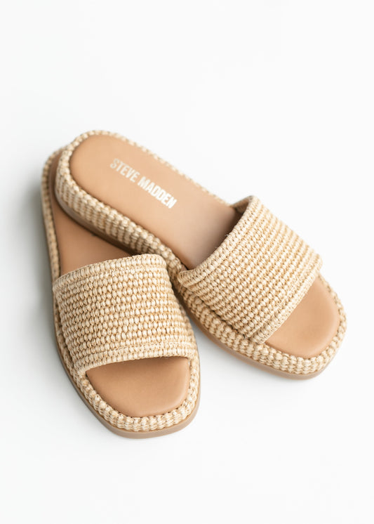 Steve Madden® Boardwalk Beachy Raffia Slide Sandals Shoes