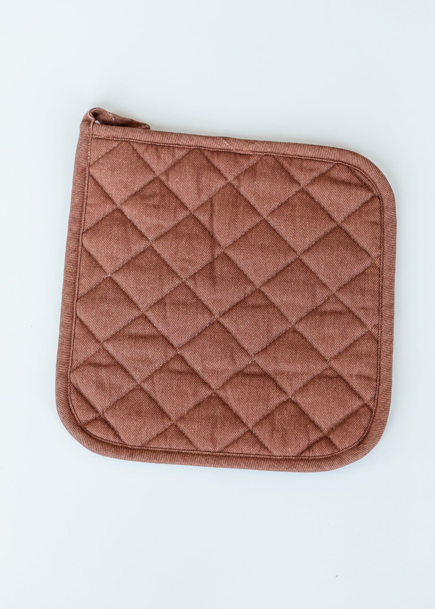 Stonewash Quilted Potholder FF Home + Lifestyle Cinnamon