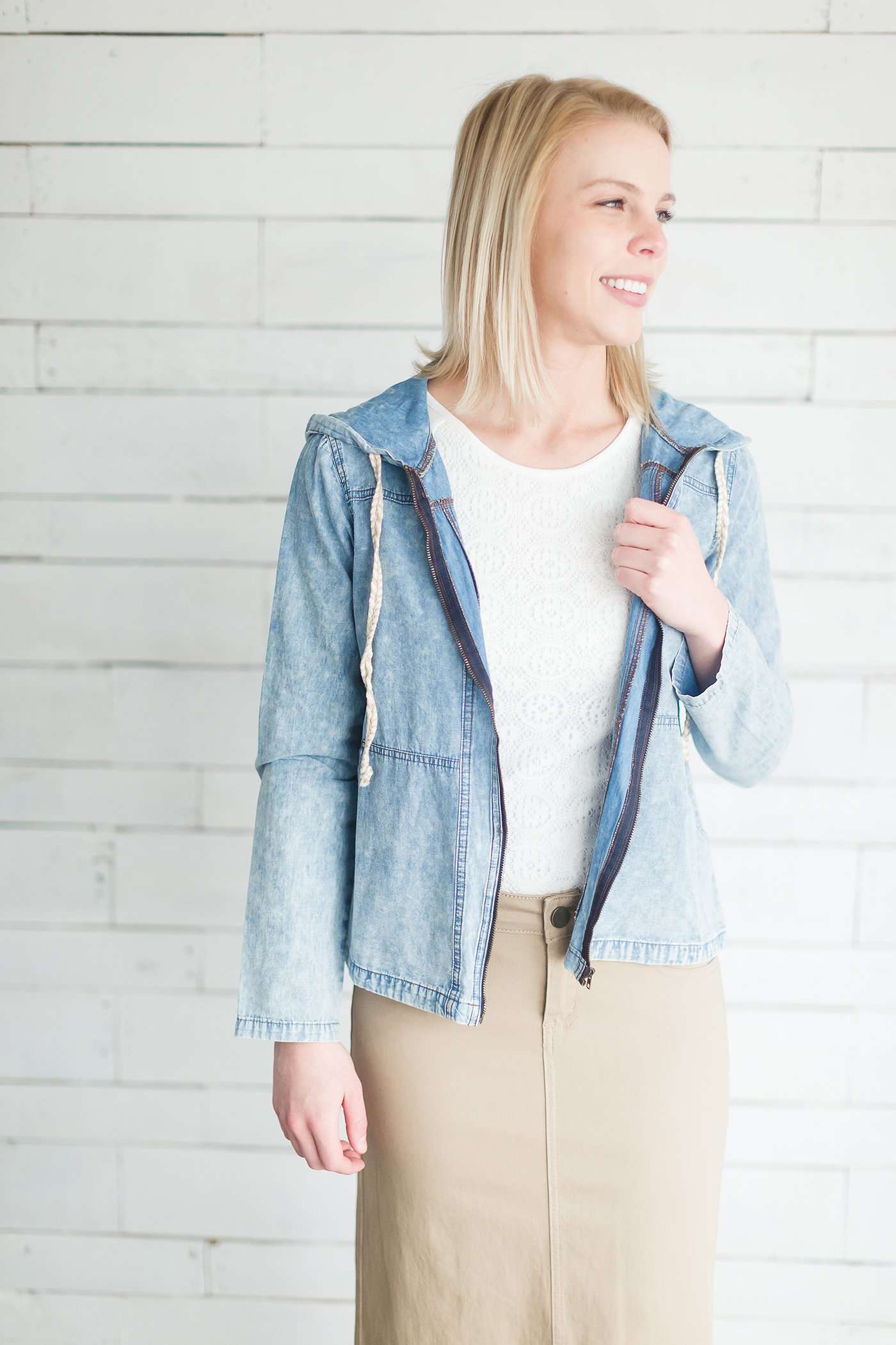 Stonewashed Spring Zip Up - FINAL SALE Layering Essentials