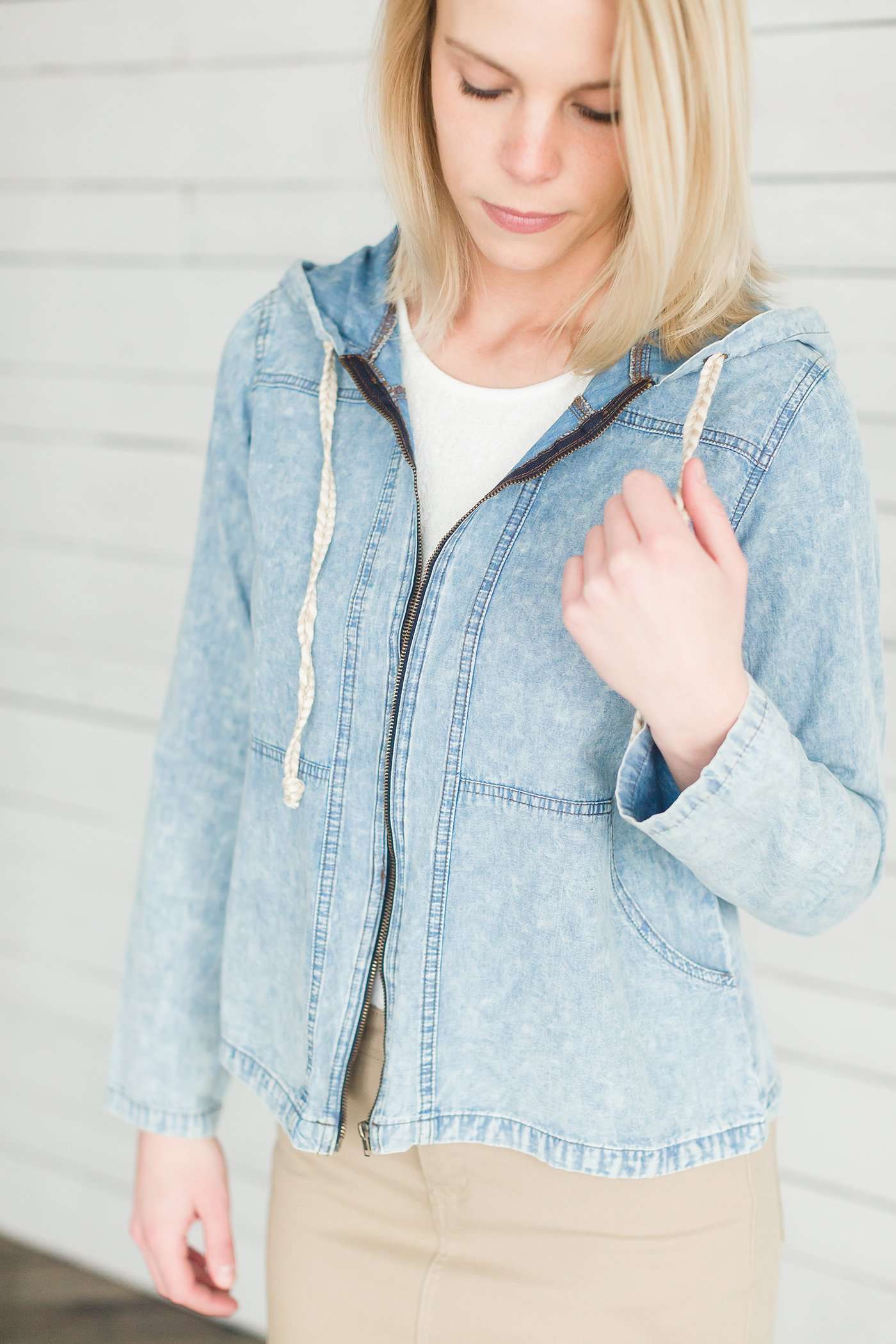 Stonewashed Spring Zip Up - FINAL SALE Layering Essentials