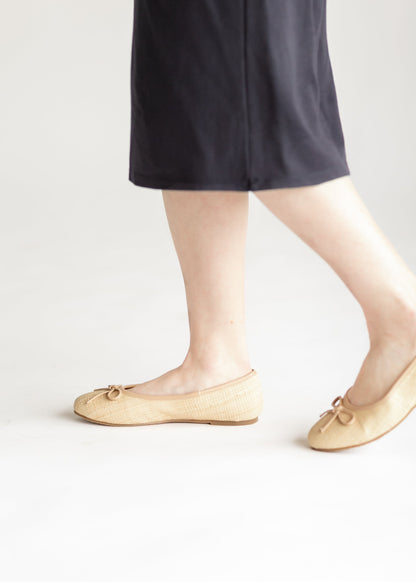 Straw Ballet Flats Shoes