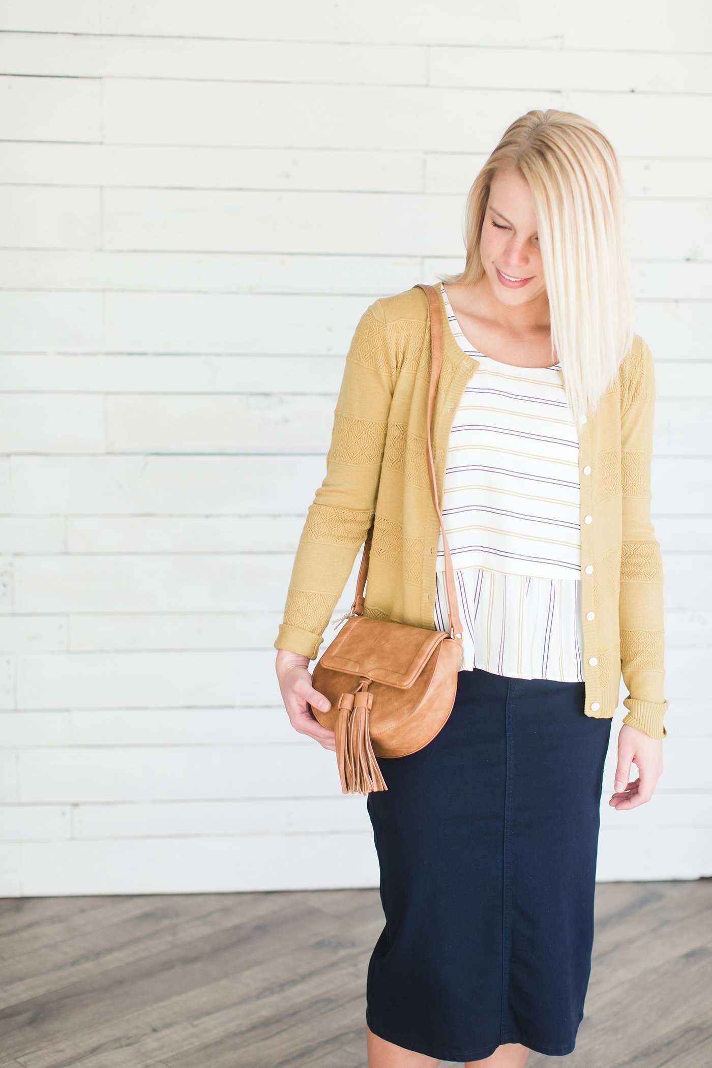 Stripe Peplum Zipper Tank Tops