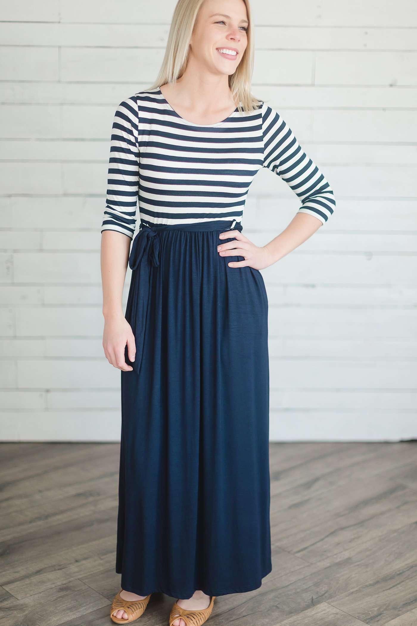 Stripe & Solid Maxi Dress - FINAL SALE Dresses