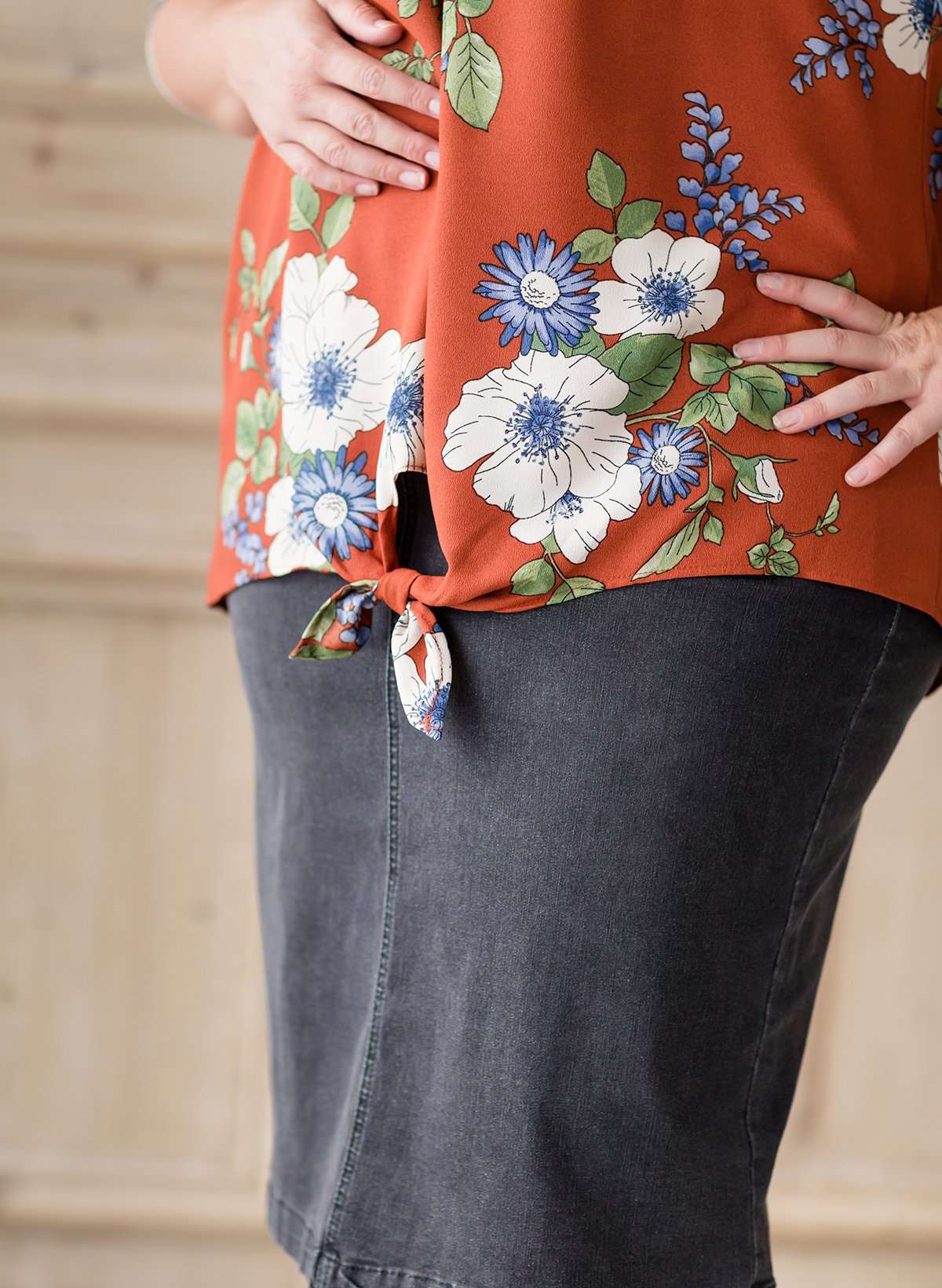 Striped Floral Mix Top - FINAL SALE Tops