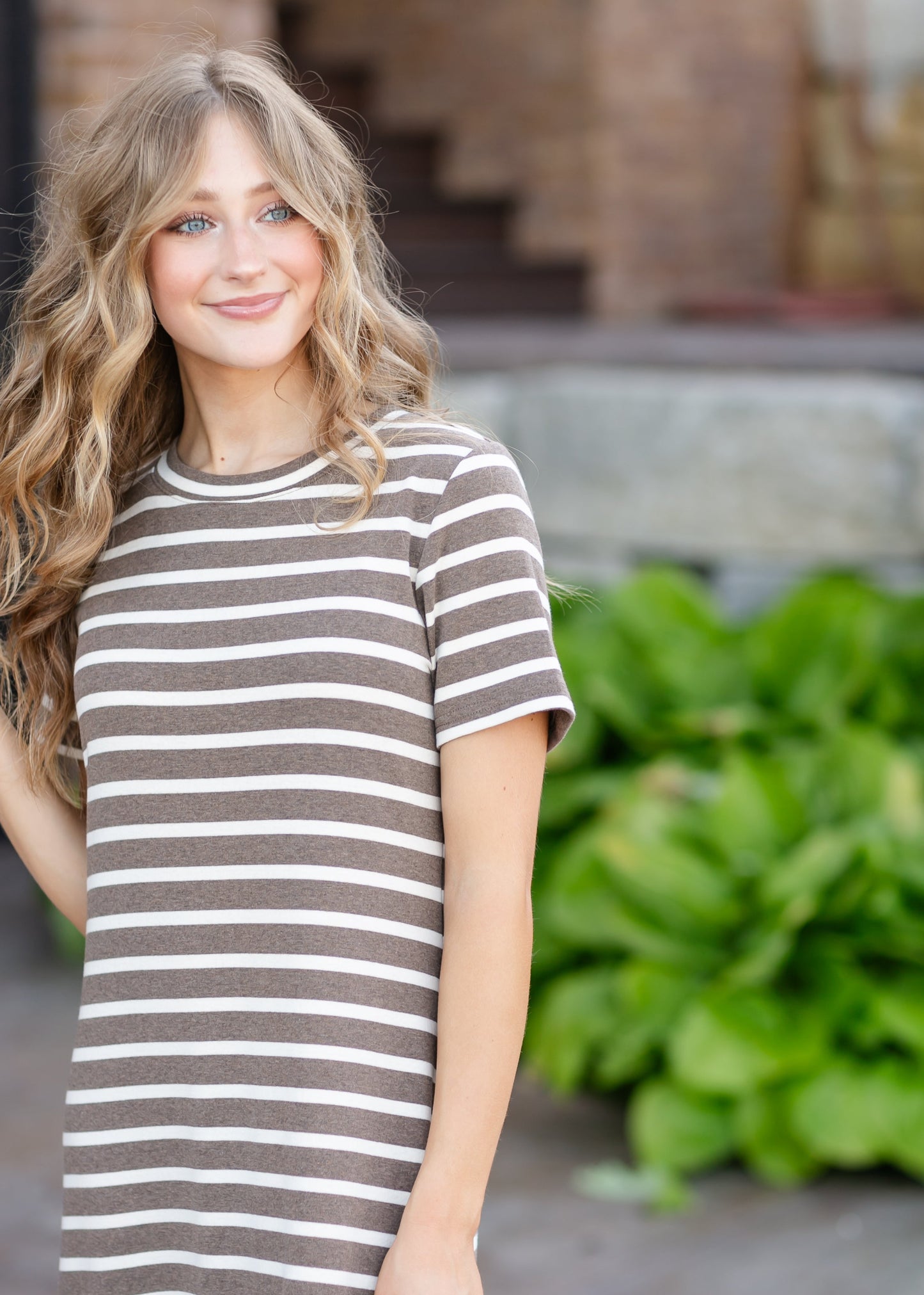 Striped Knit Maxi Dress FF Dresses
