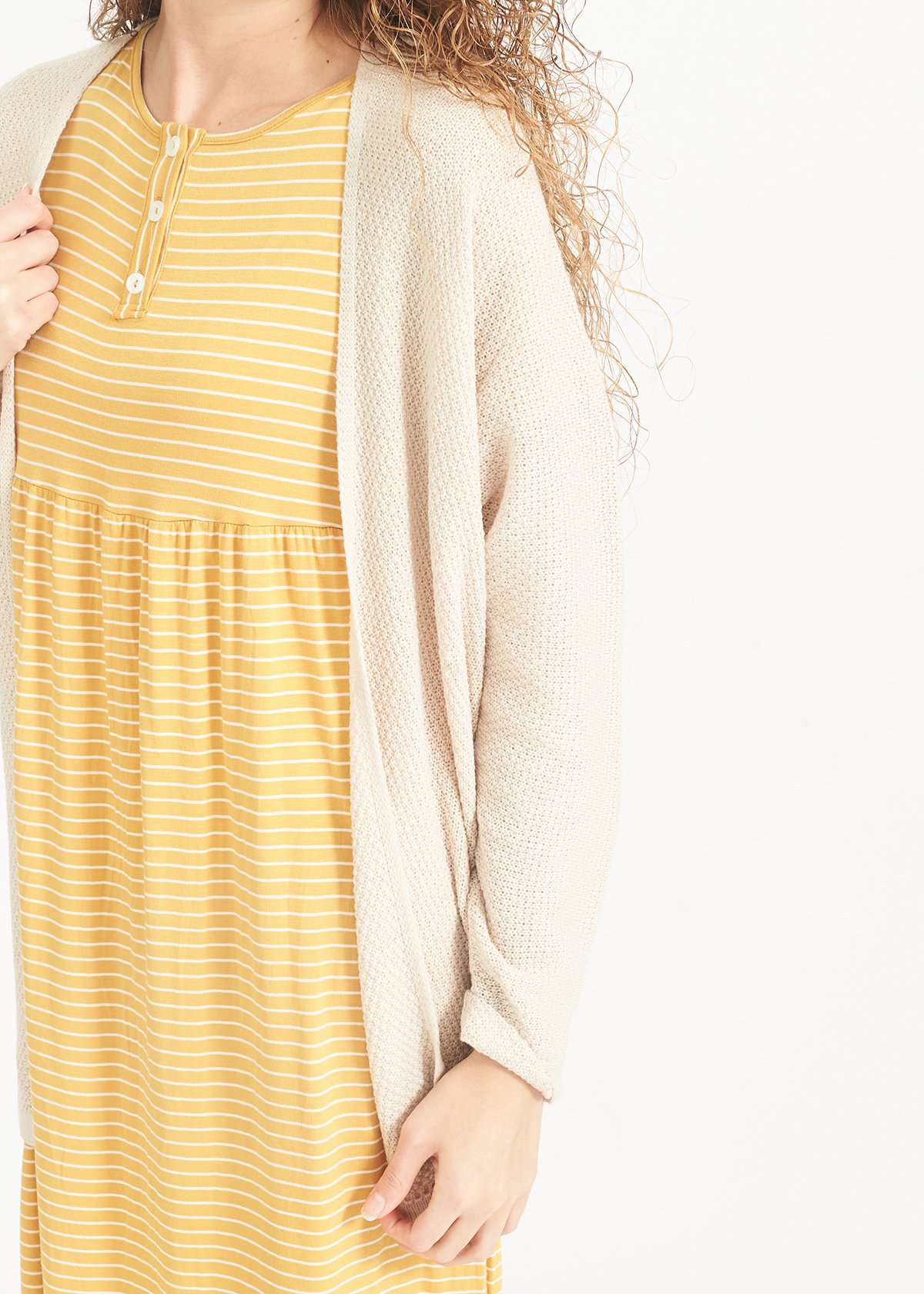 Striped Side Pocket Midi Dress-FINAL SALE Dresses