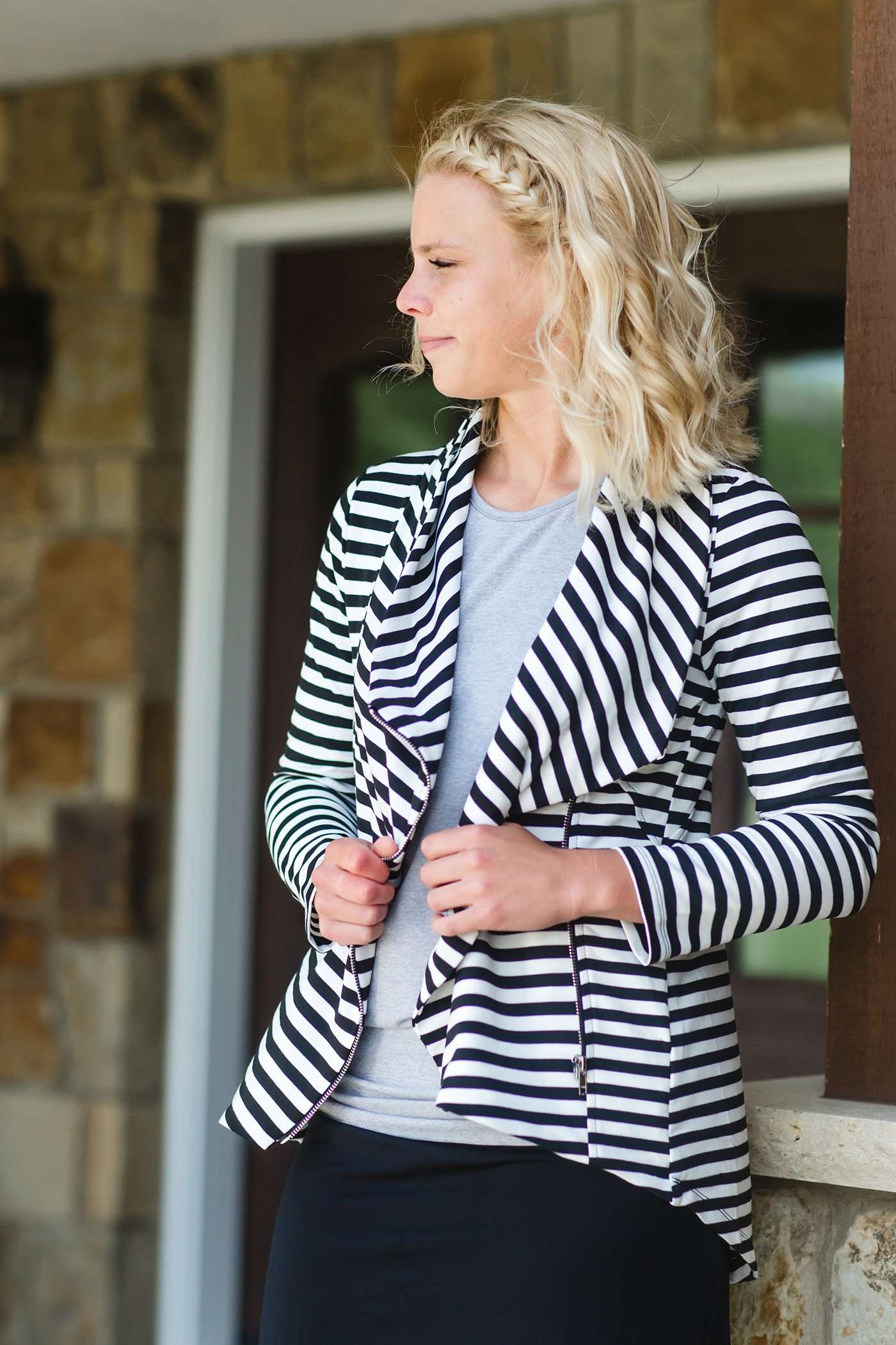 Striped Zipper Cardigan - FINAL SALE Layering Essentials