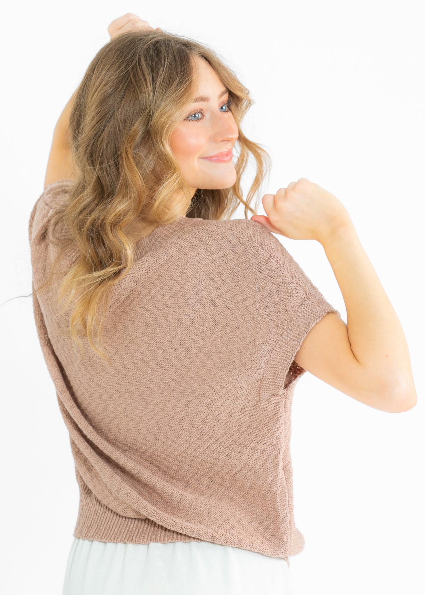 Suki Front Pocket Lightweight Sweater Top FF Tops