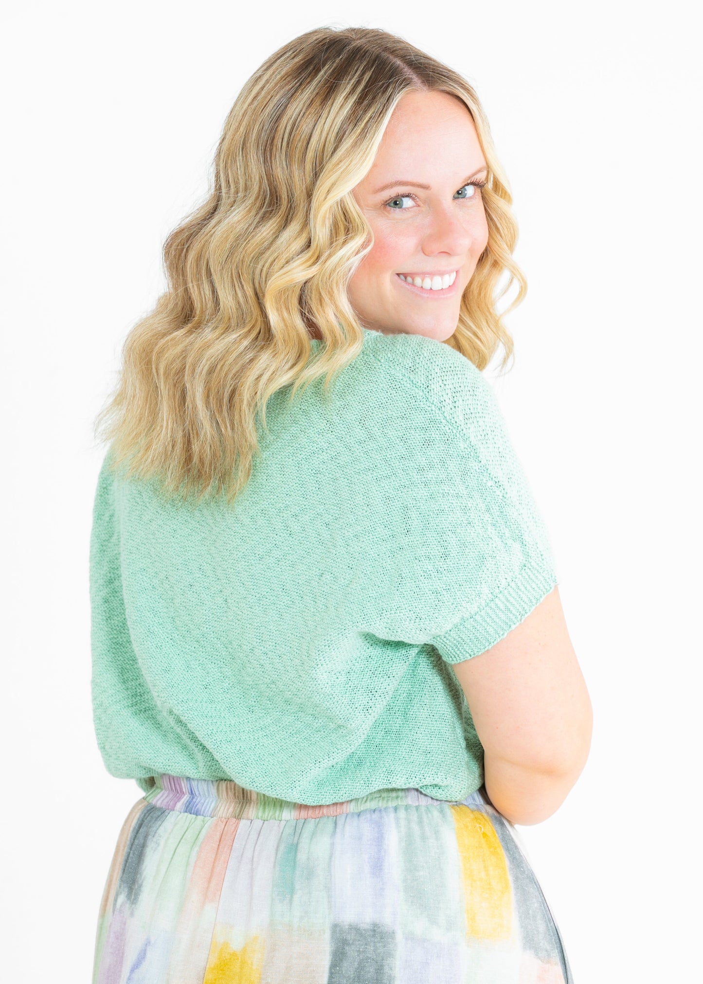 Suki Front Pocket Lightweight Sweater Top FF Tops