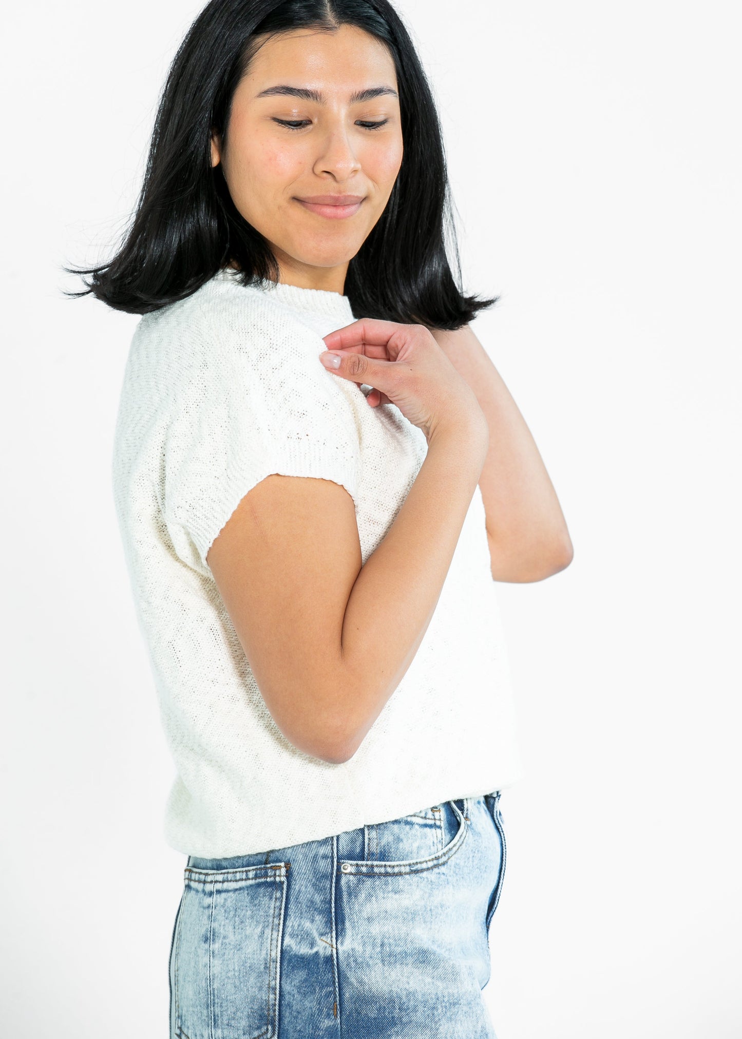 Suki Front Pocket Lightweight Sweater Top FF Tops