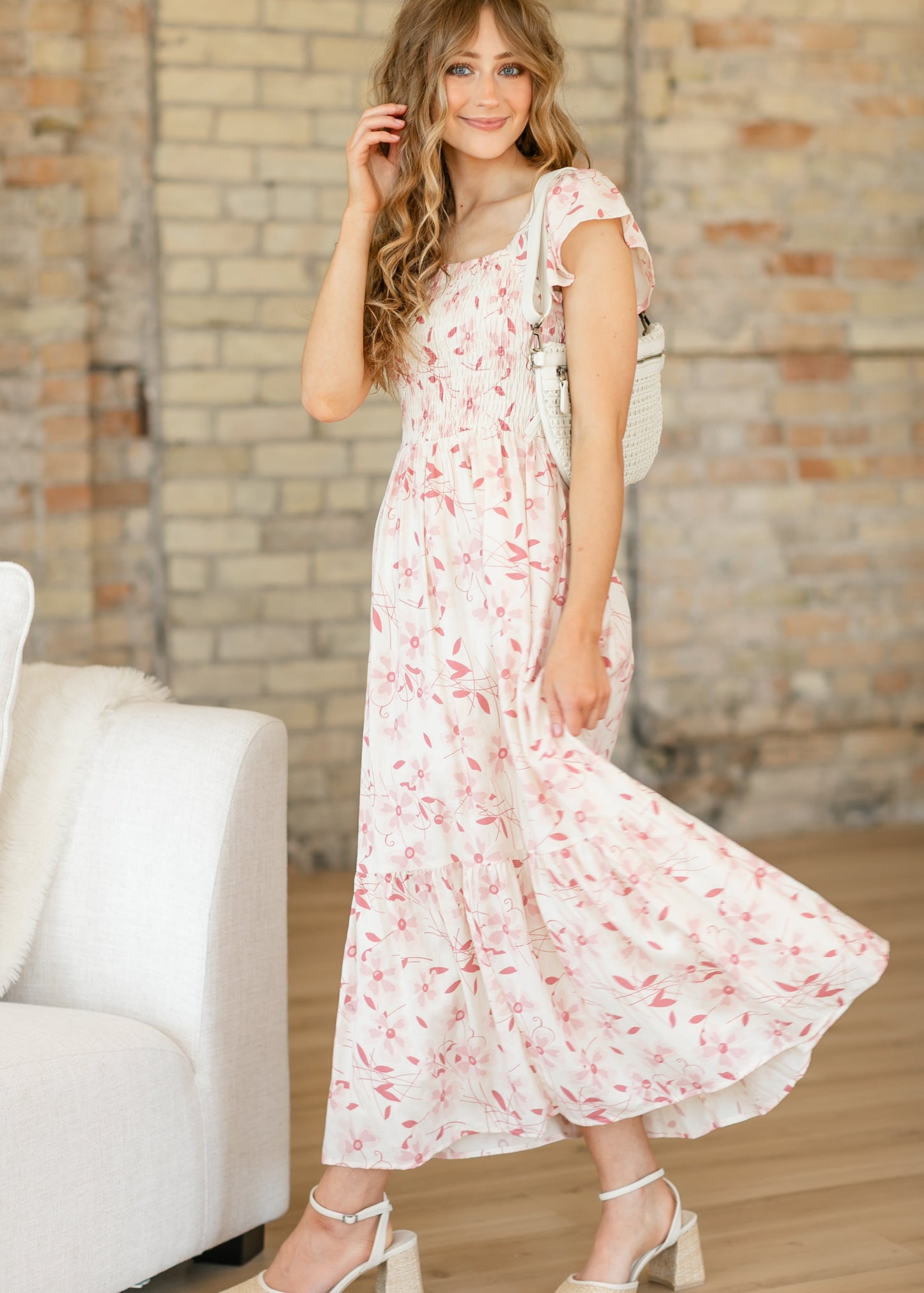Summer Cap Sleeve Midi Dress IC Dresses