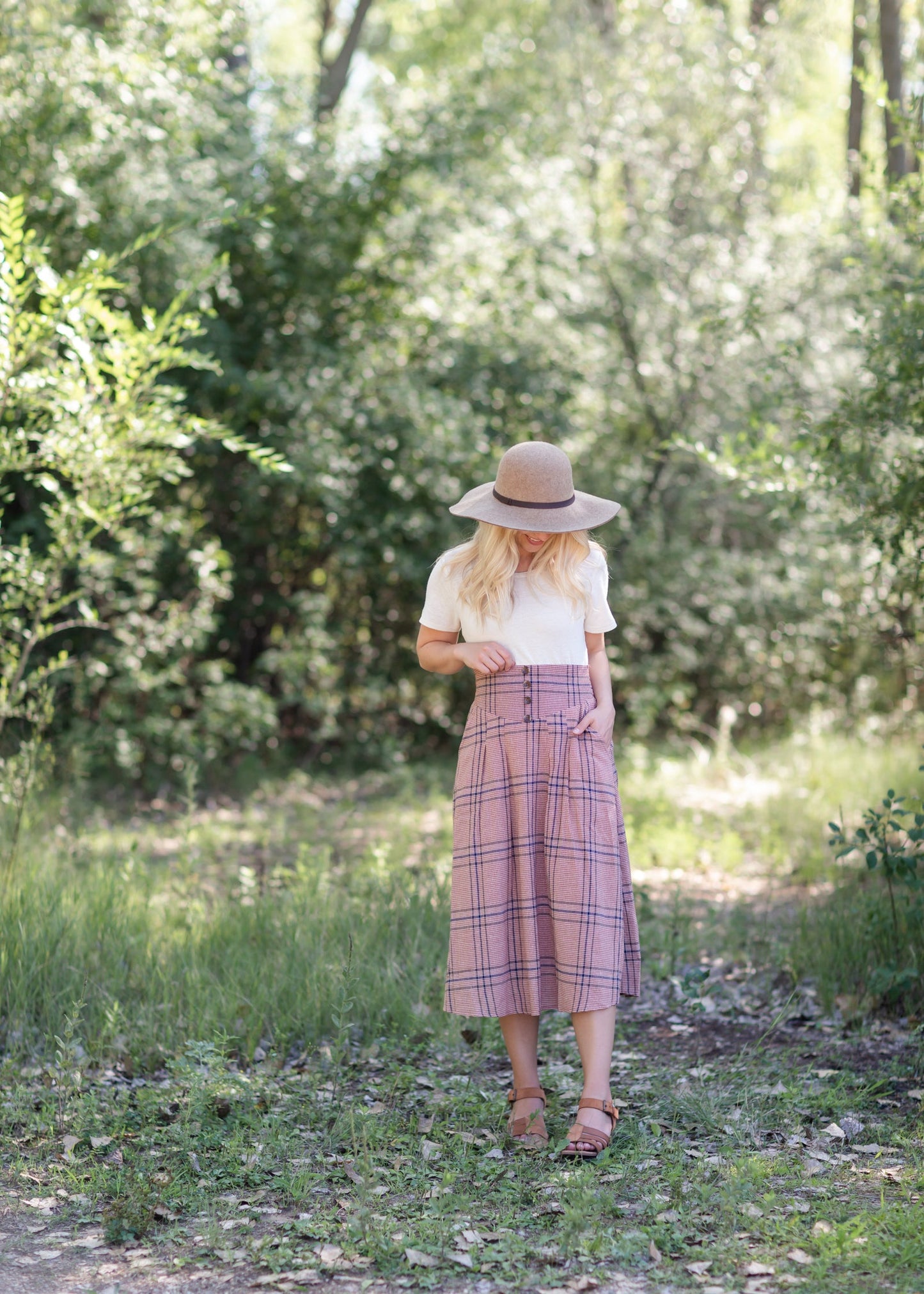 Susie Plaid A-Line Midi Skirt - FINAL SALE IC Skirts