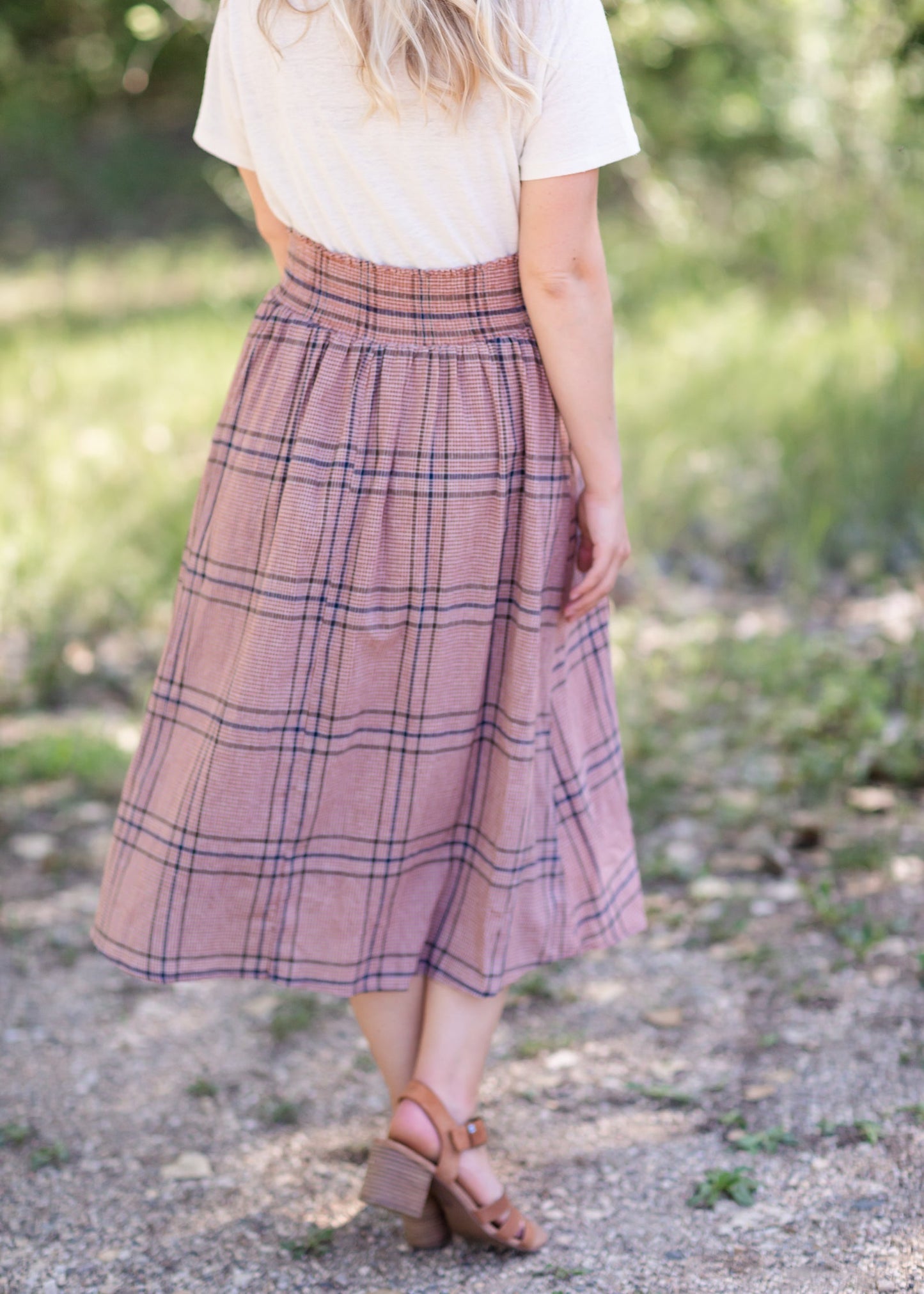 Susie Plaid A-Line Midi Skirt - FINAL SALE IC Skirts