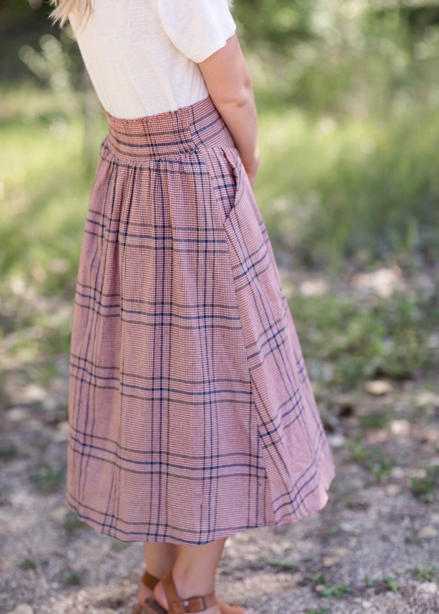 Susie Plaid A-Line Midi Skirt - FINAL SALE IC Skirts