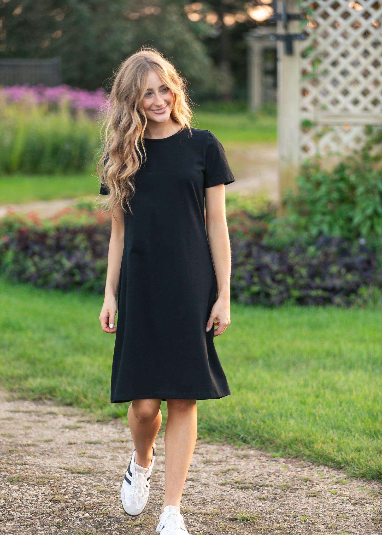 midi dress everyday Womens Printed Midi Dress Relaxed Everyday Style