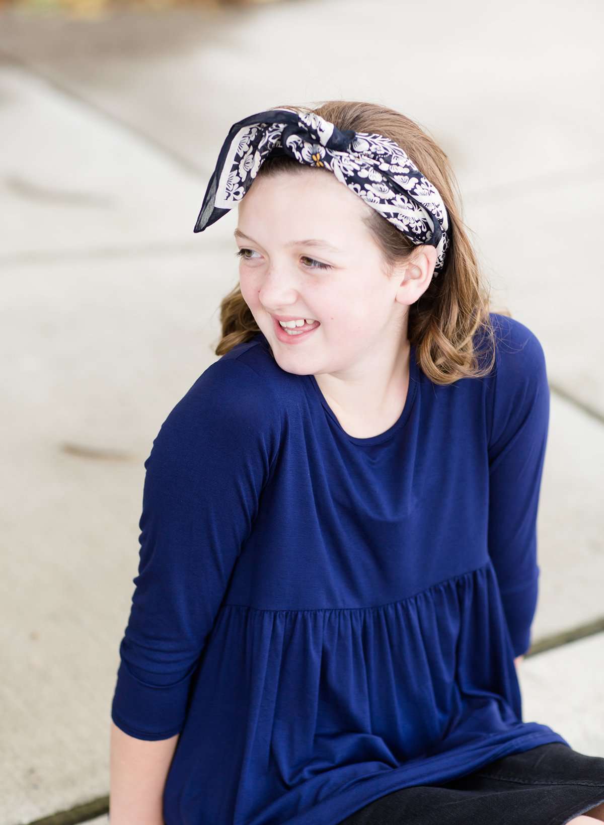Tacoma Solid Tunic - FINAL SALE Tops Navy / S