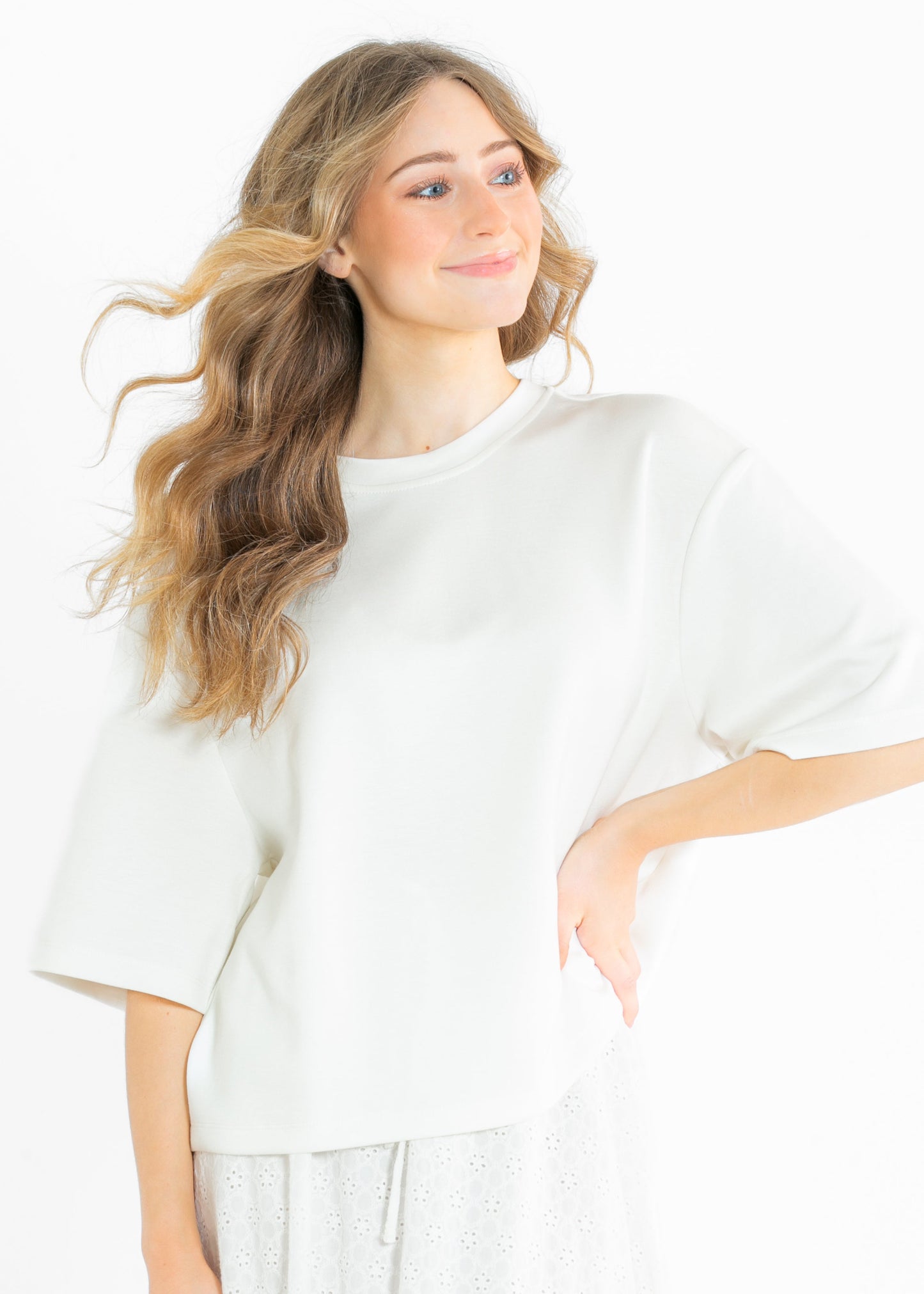 Taryn Drop Shoulder Everyday Basic Tee FF Tops