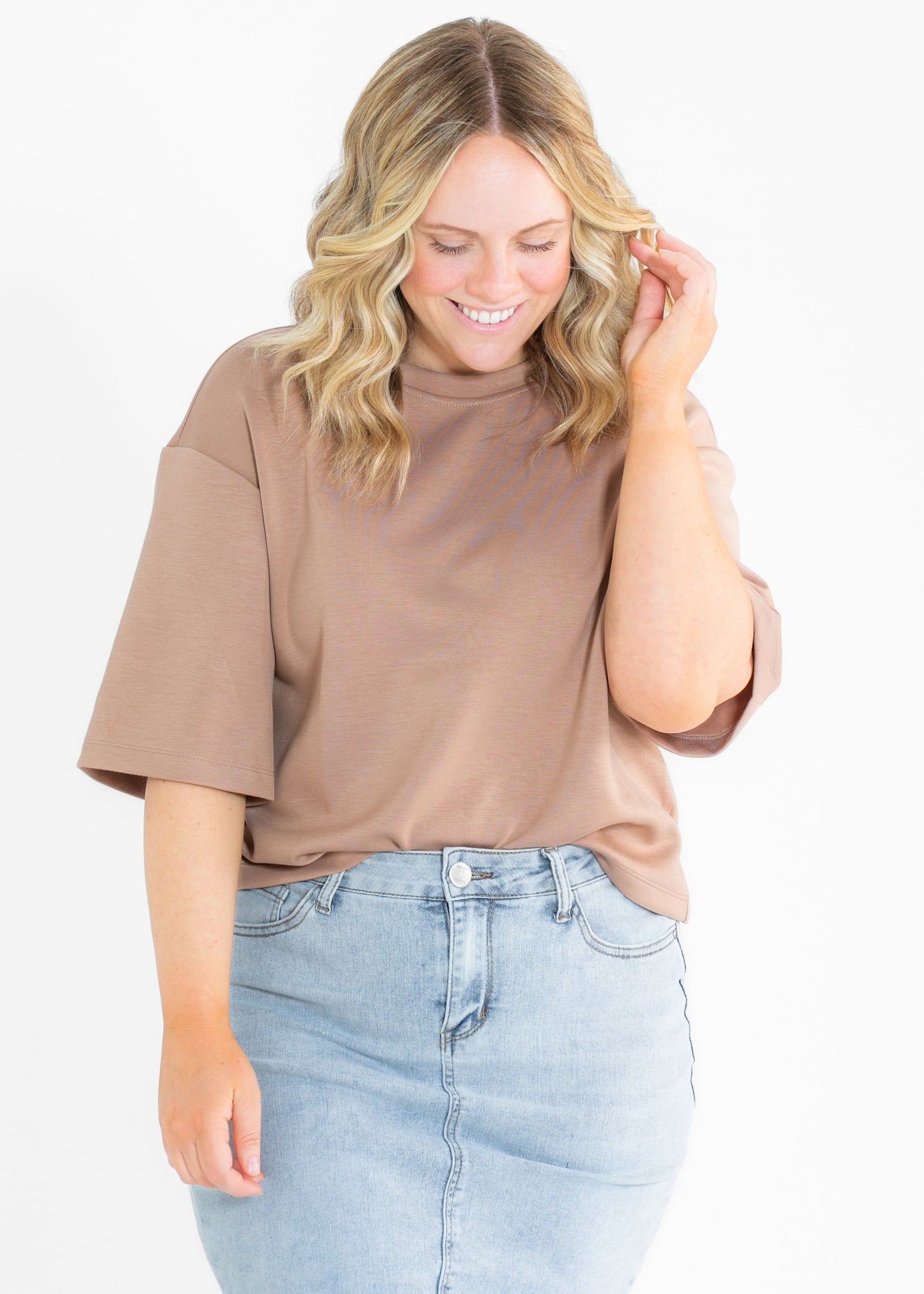 Taryn Drop Shoulder Everyday Basic Tee FF Tops