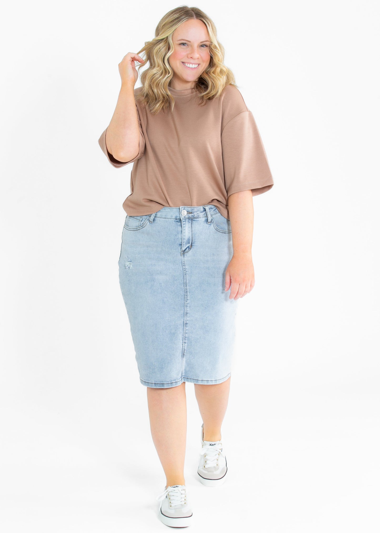 Taryn Drop Shoulder Everyday Basic Tee FF Tops