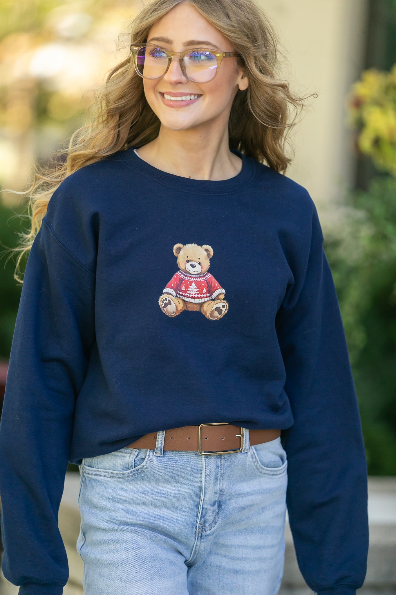 Teddy Bear Graphic Sweatshirt FF Tops