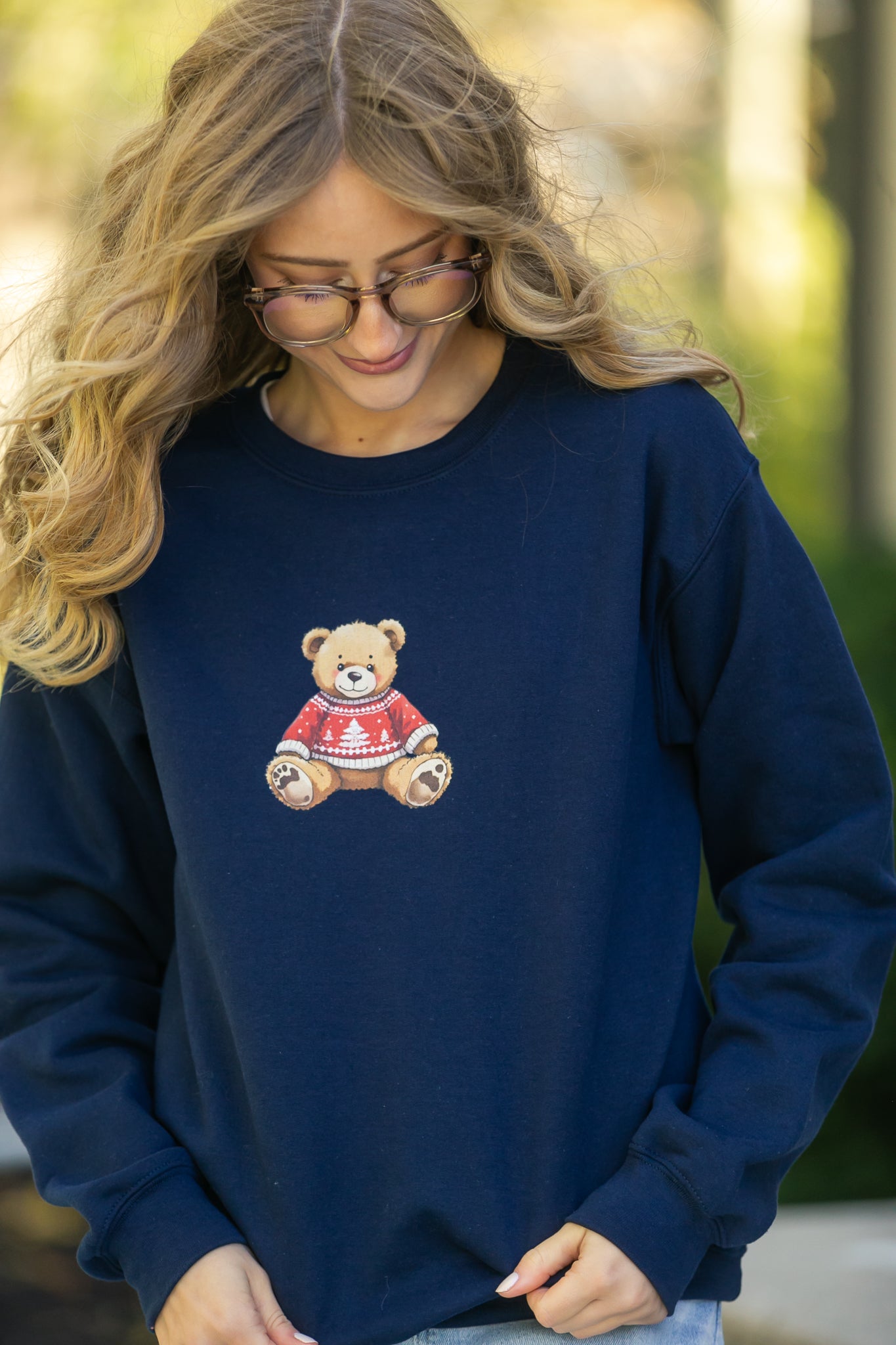 Teddy Bear Graphic Sweatshirt FF Tops