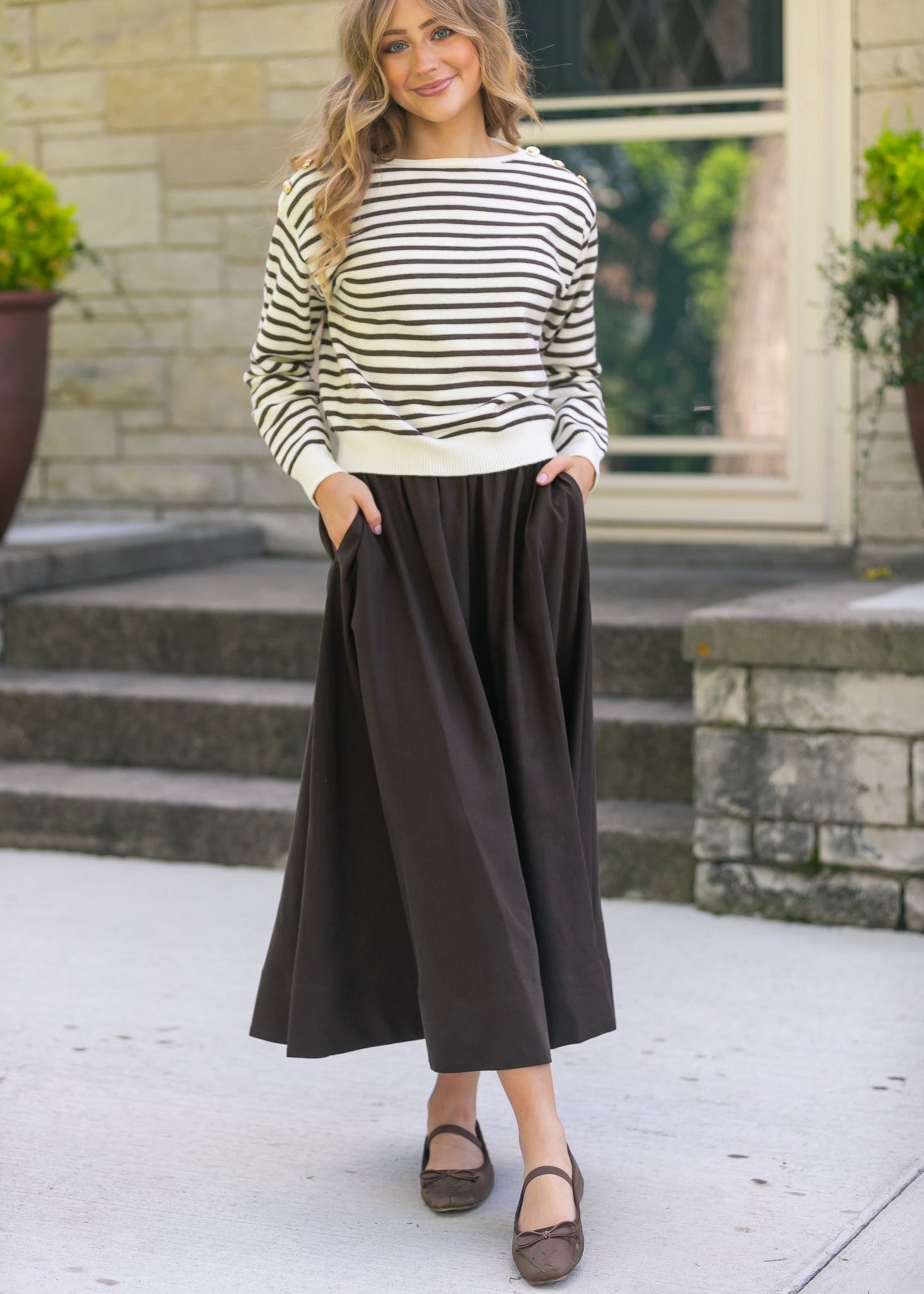 Tencel A-Line Maxi Skirt FF Skirts