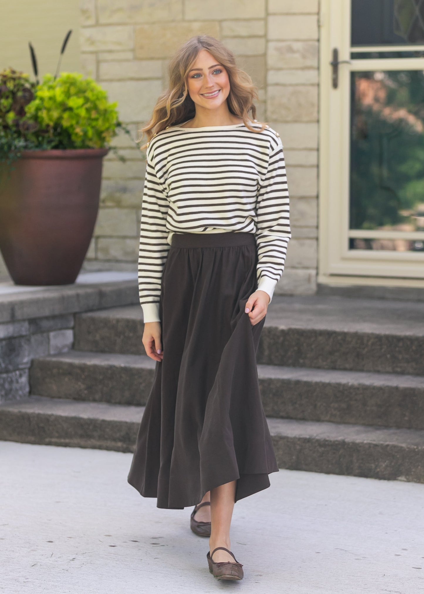 Tencel A-Line Maxi Skirt FF Skirts