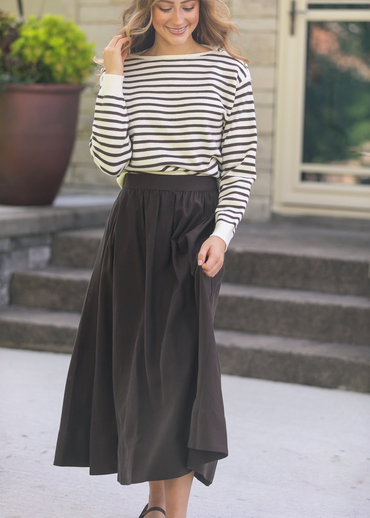 Tencel A-Line Maxi Skirt FF Skirts