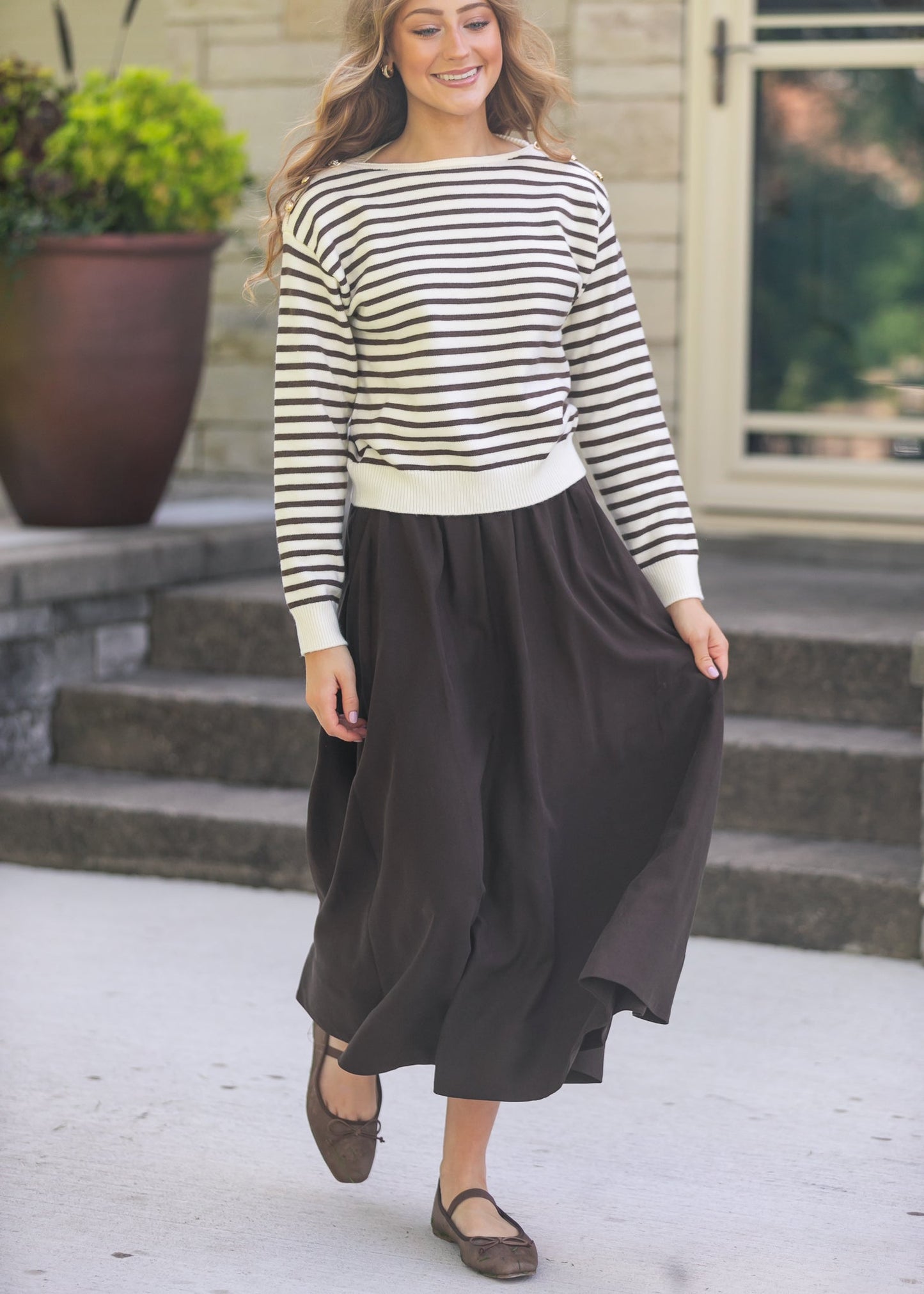 Tencel A-Line Maxi Skirt FF Skirts