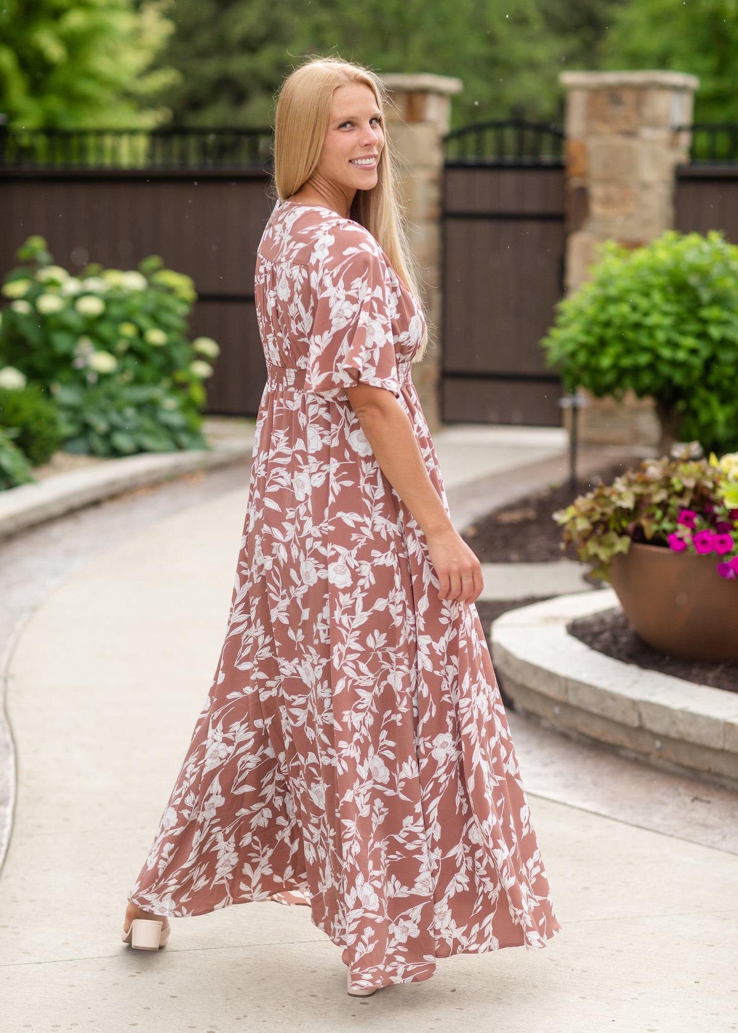 Terracotta Placket Button Maxi Dress - FINAL SALE Dresses