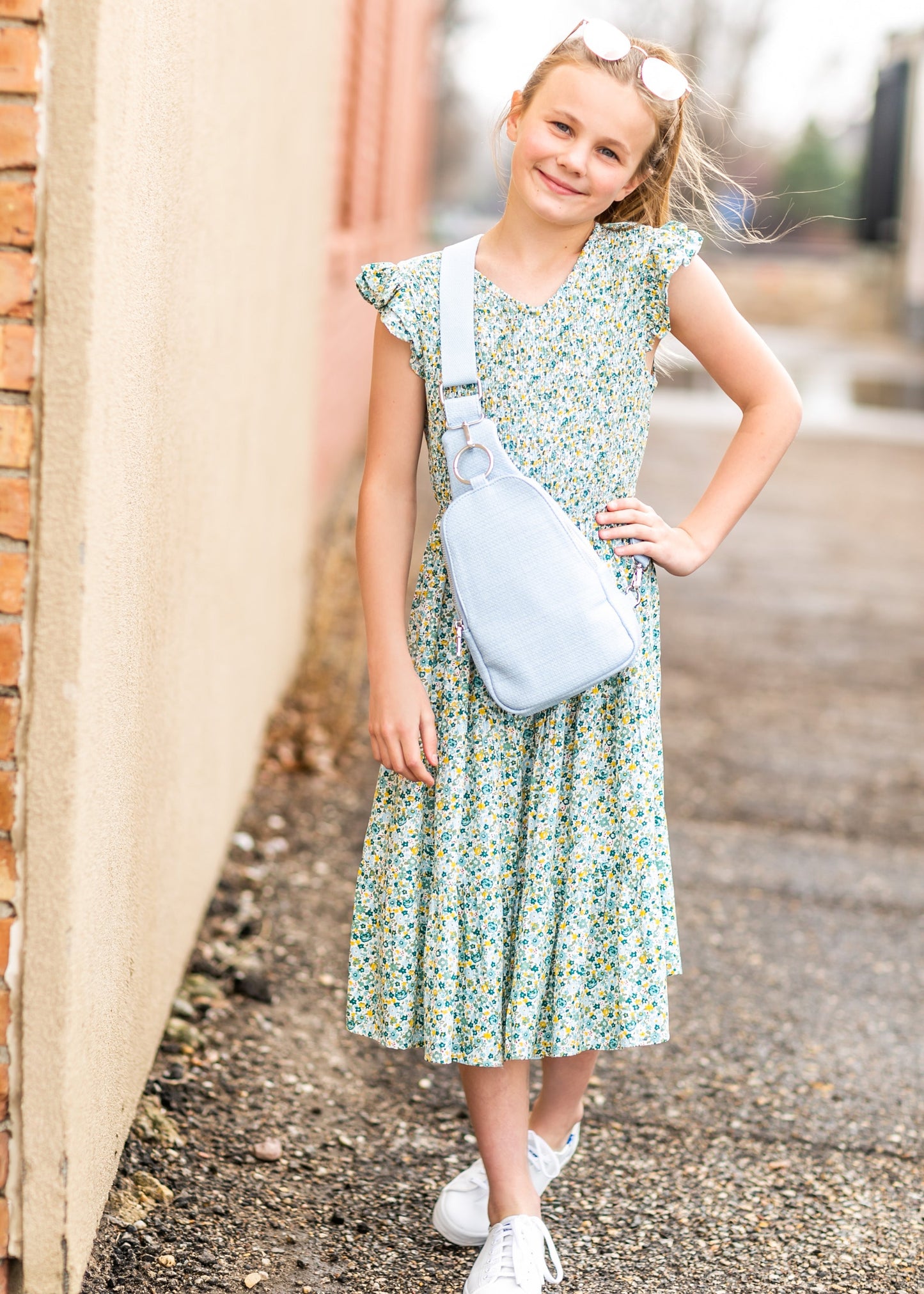 Textured Coated Canvas Sling Backpack Accessories