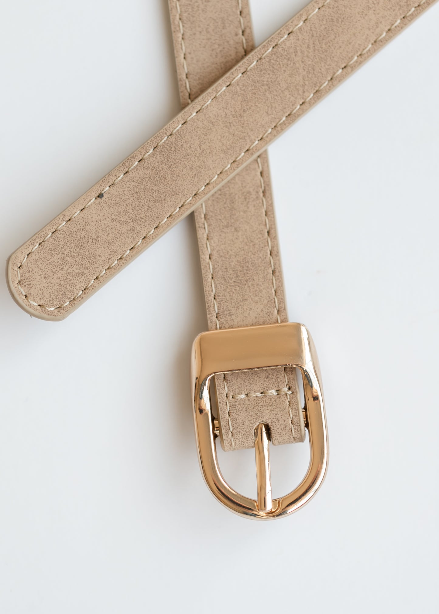 The Essential Skinny Belt Accessory Tan