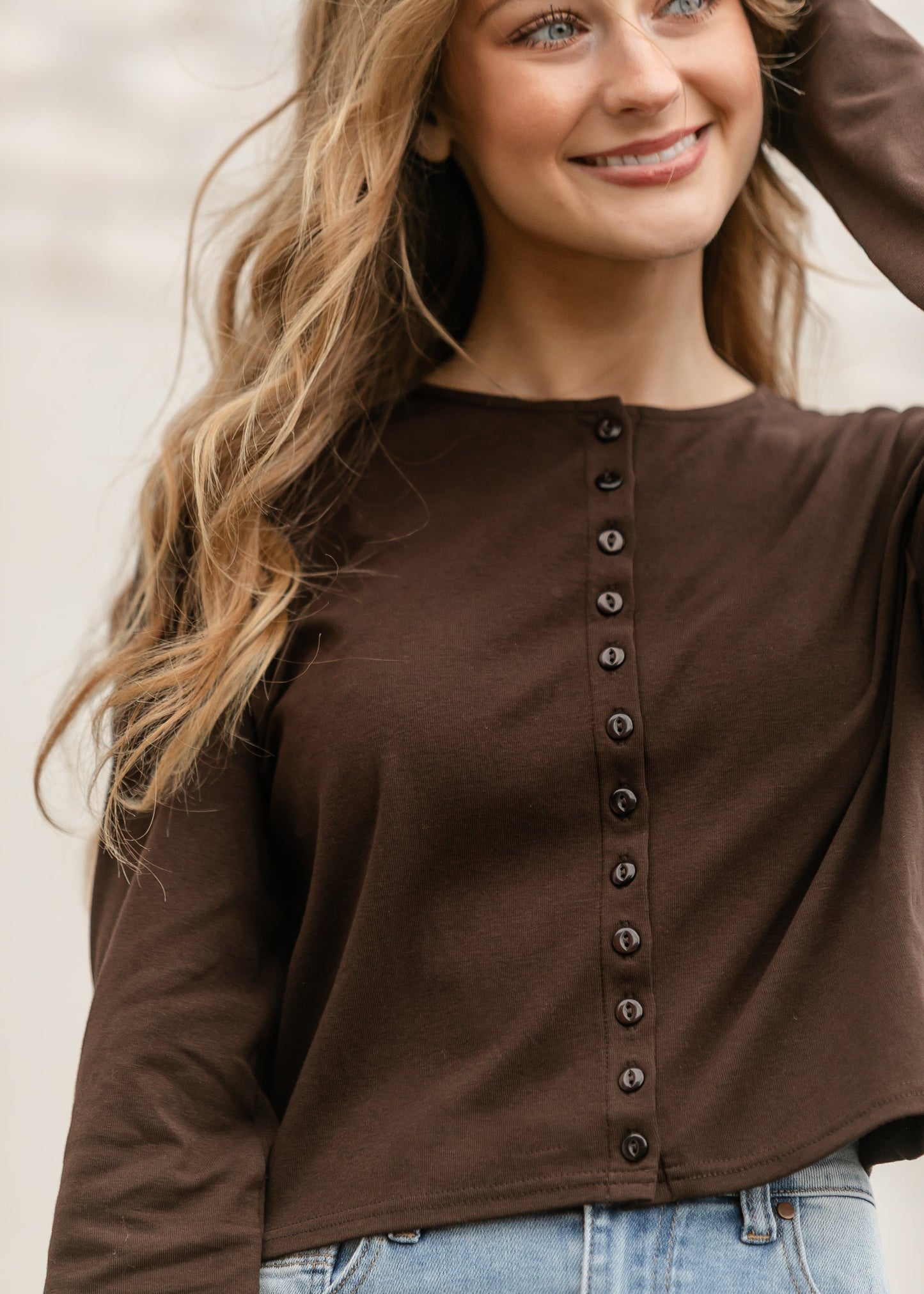 Things Between® Button Down Long Sleeve Top FF Layering Essentials
