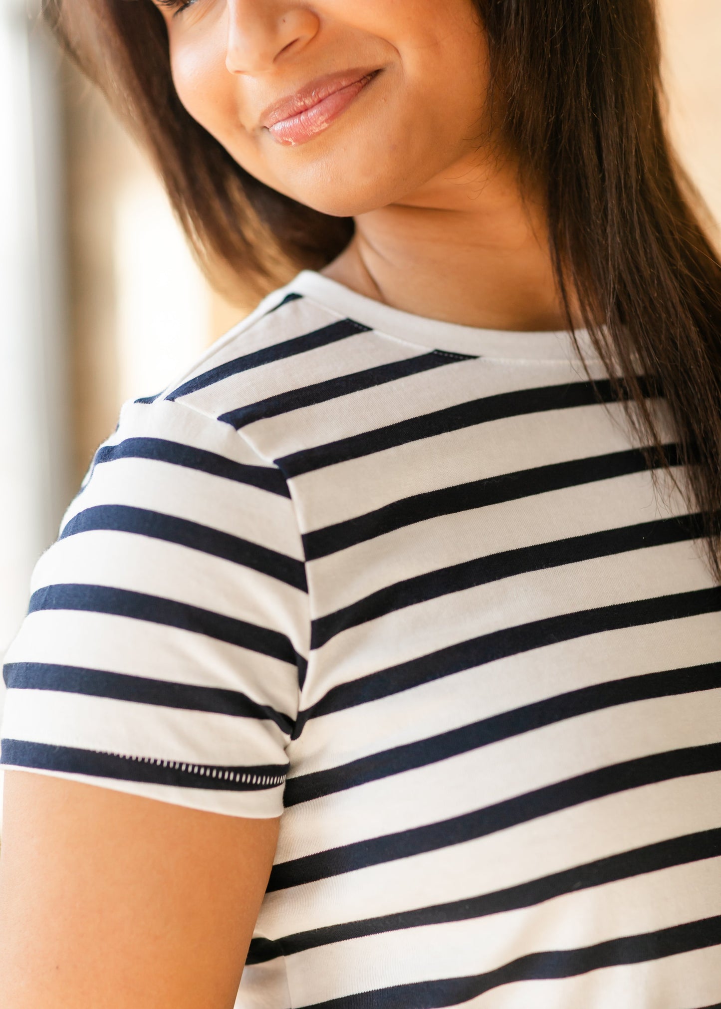 Thread & Supply® Asher Navy Striped Tee FF Tops