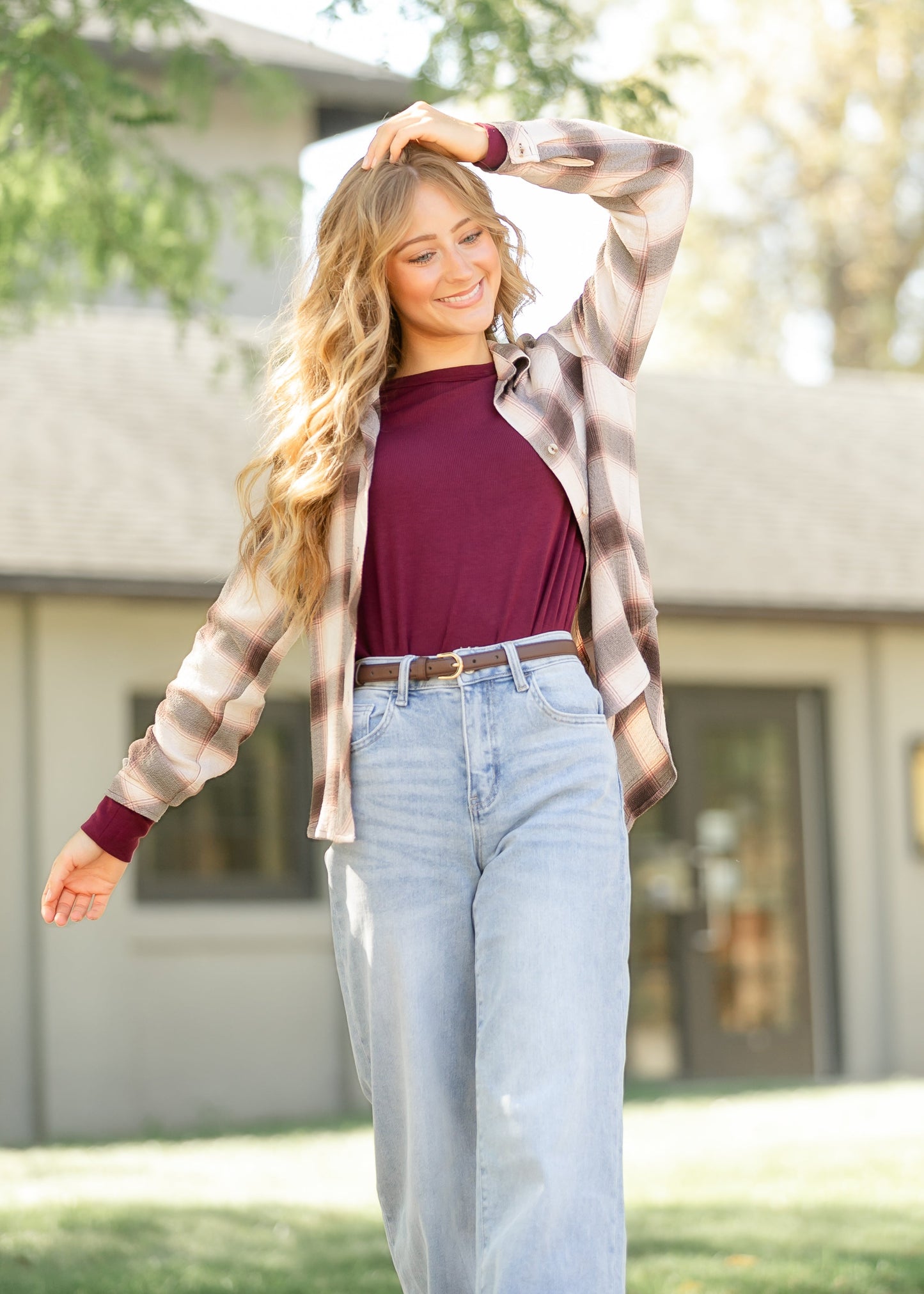Thread & Supply® Daphne Plaid Shirt FF Tops