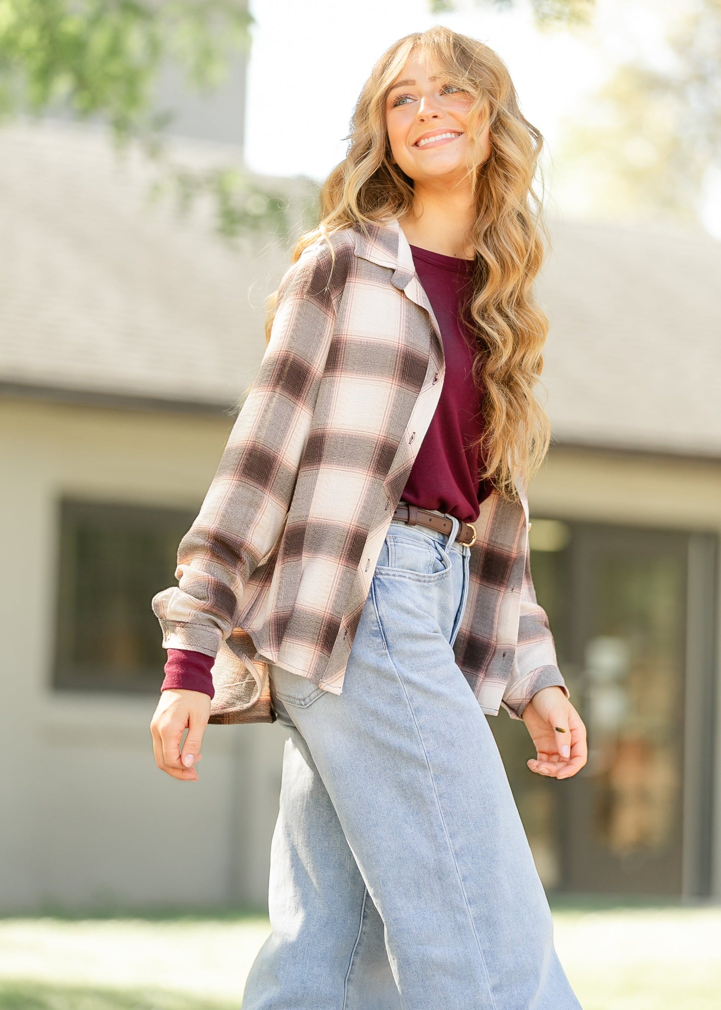 Thread & Supply® Daphne Plaid Shirt FF Tops