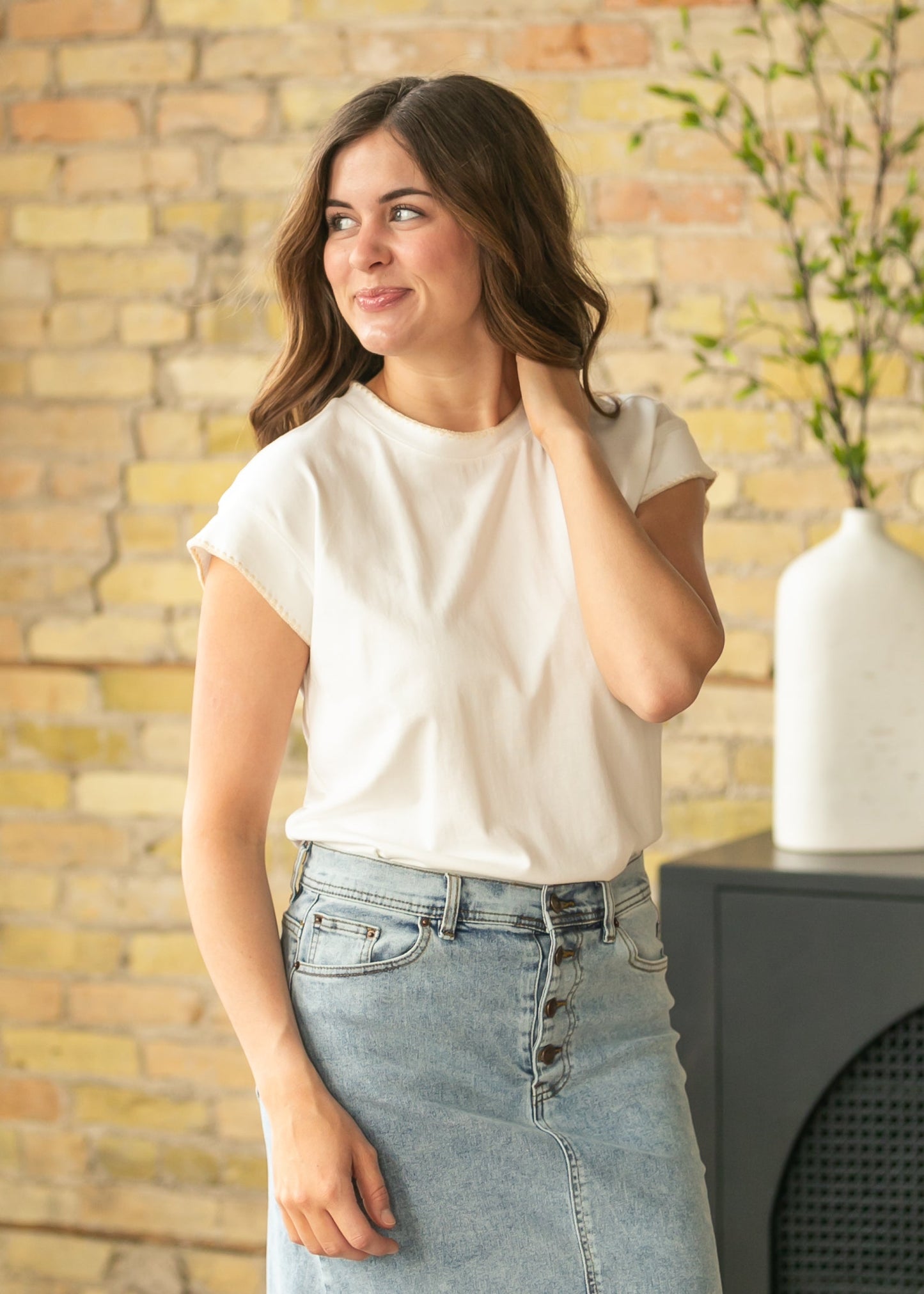 Thread & Supply® Indra Short Sleeve Top FF Tops