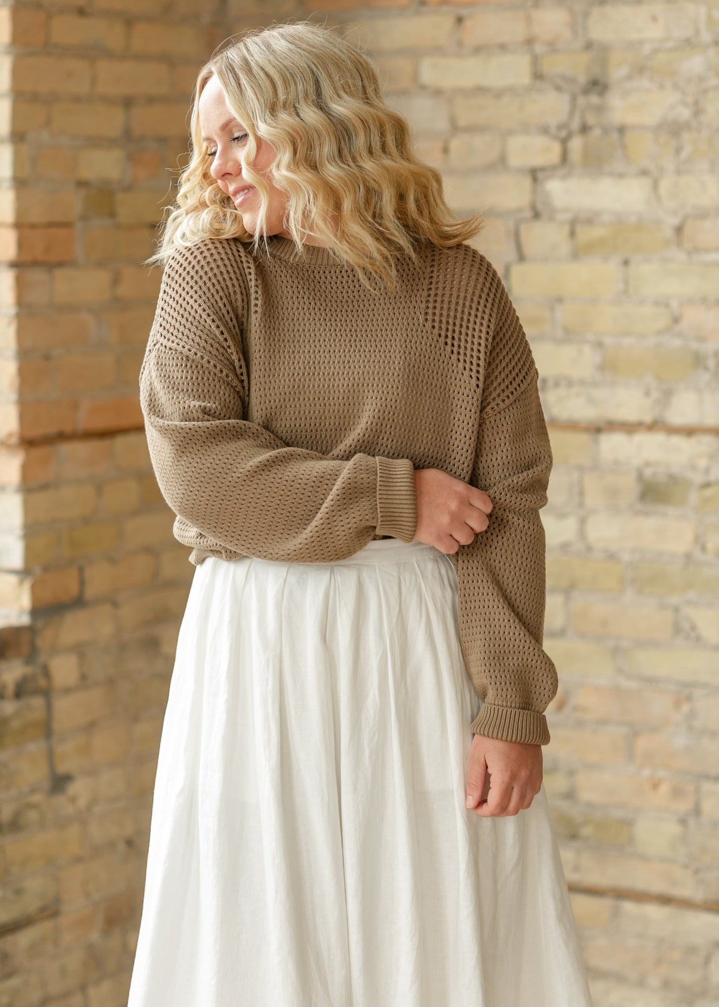 Thread & Supply® Jasmine Open Knit Sweater FF Layering Essentials