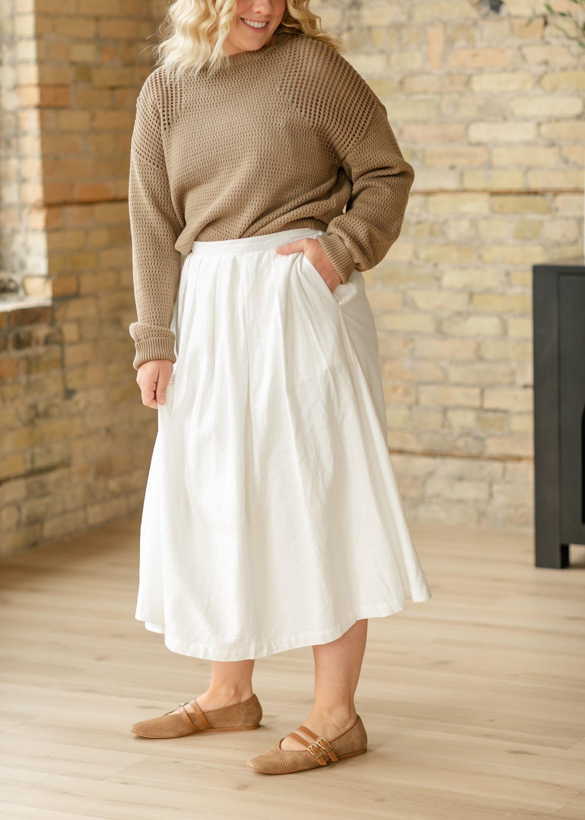 Thread & Supply® Lydia Linen Blend Maxi Skirt FF Skirts