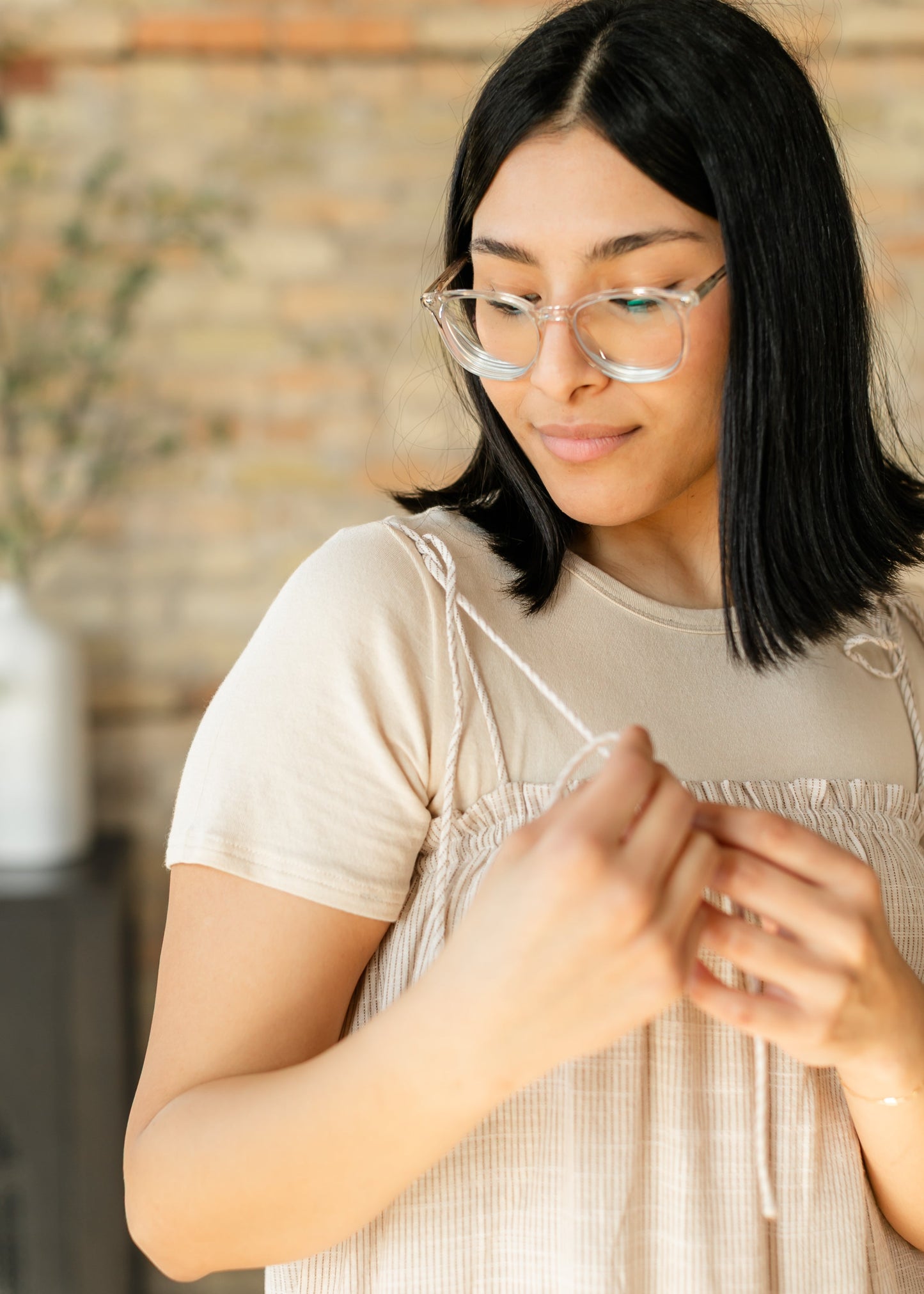 Tie Strap Striped Midi Dress FF Dresses