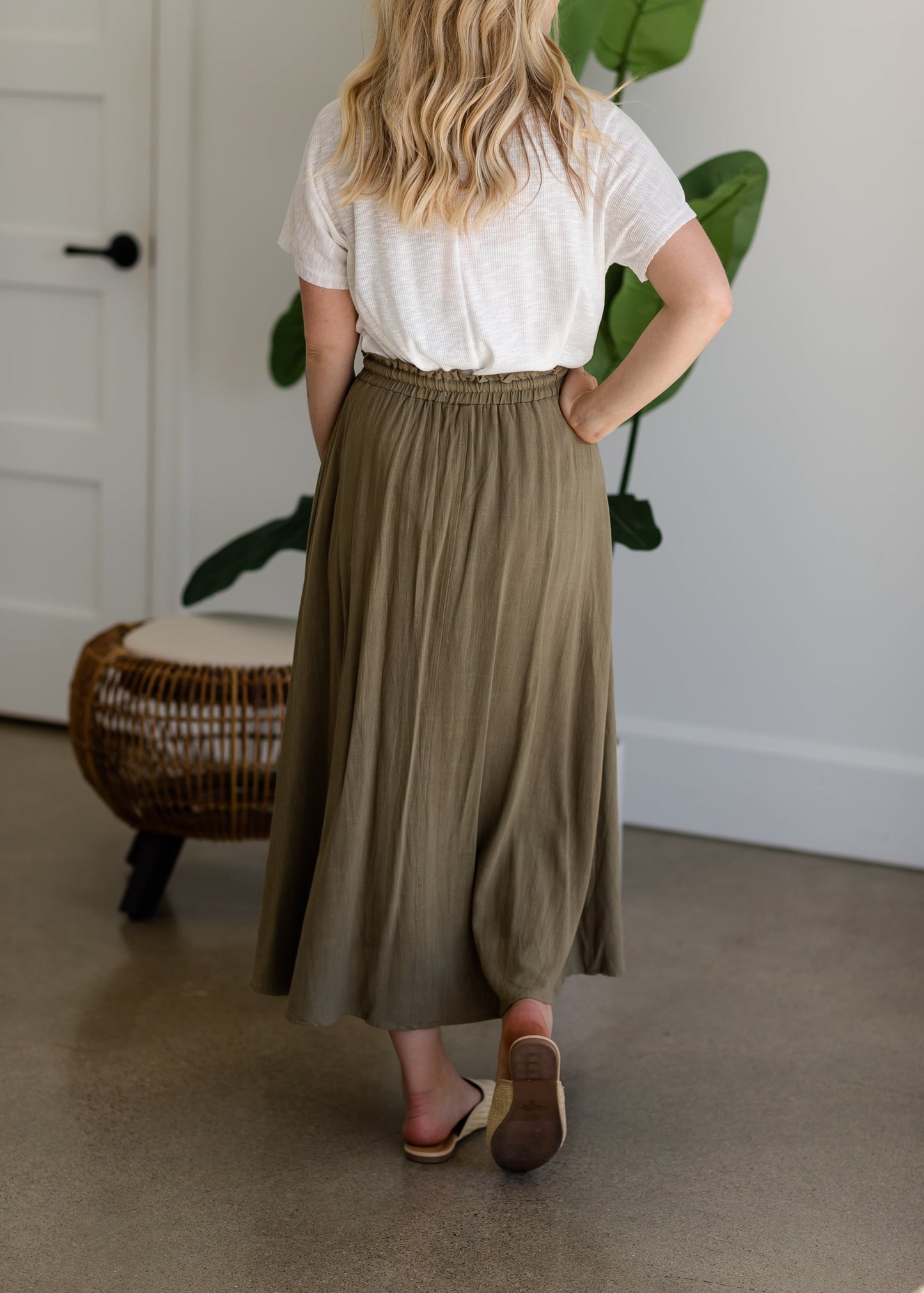 Tie Waist Knit Maxi Skirt Skirts