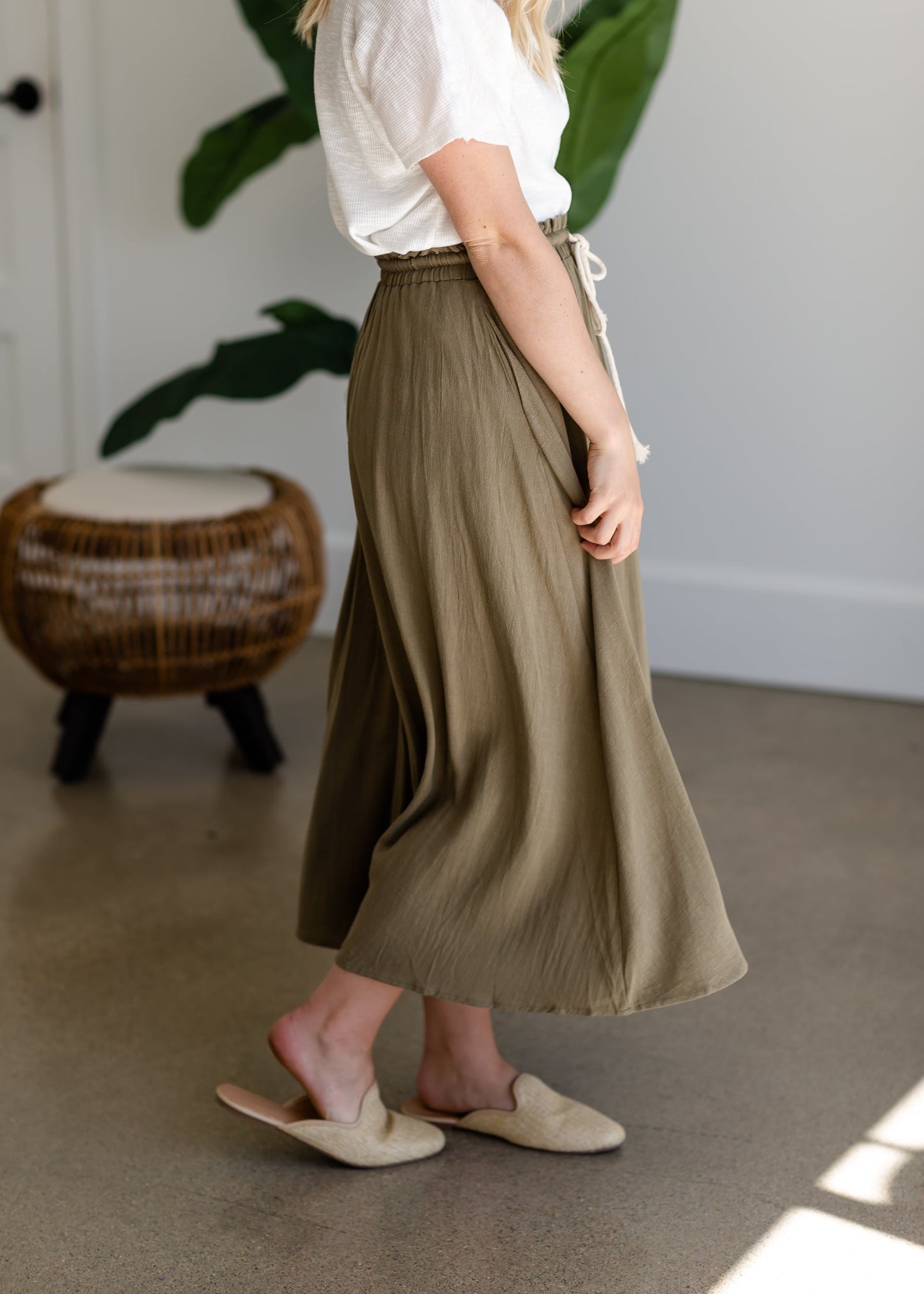 Tie Waist Knit Maxi Skirt Skirts